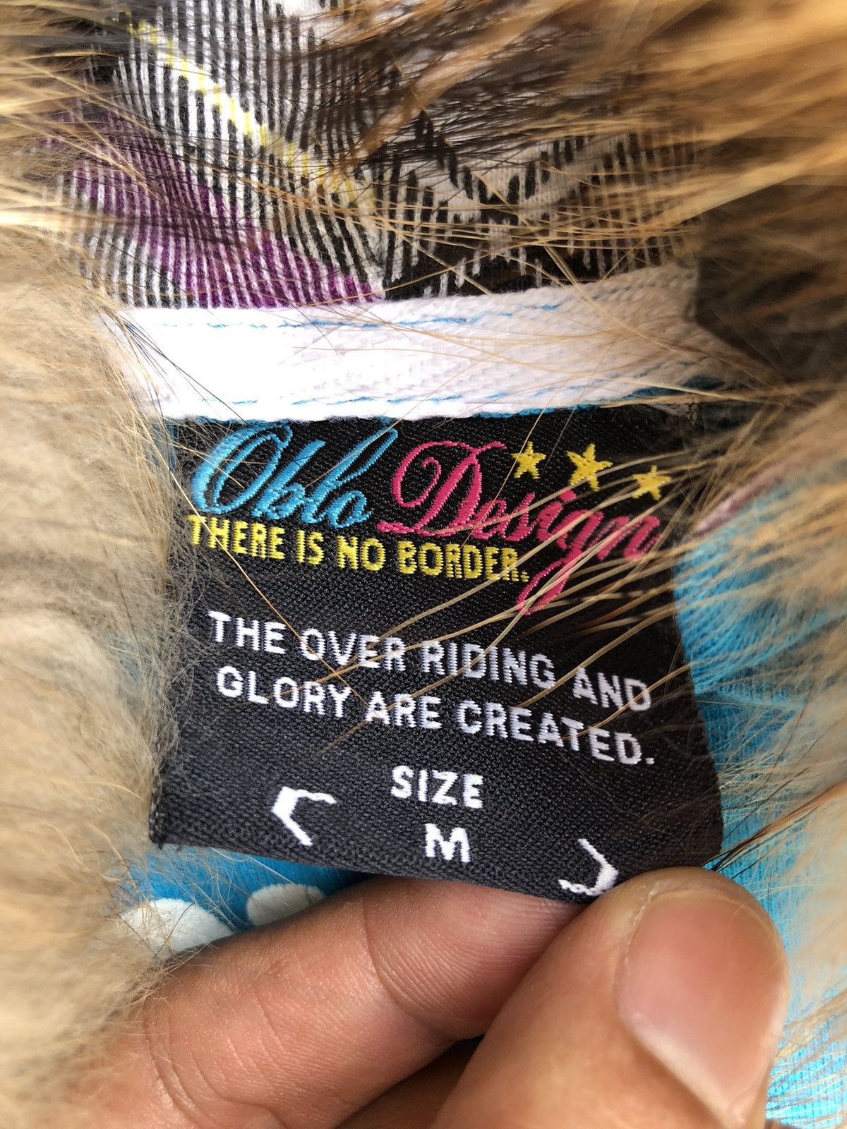 Vintage Oblo Design Japanese SWAG! Fur Glitter Vintage Poem Zip Up Size US M / EU 48-50 / 2 - 14 Thumbnail