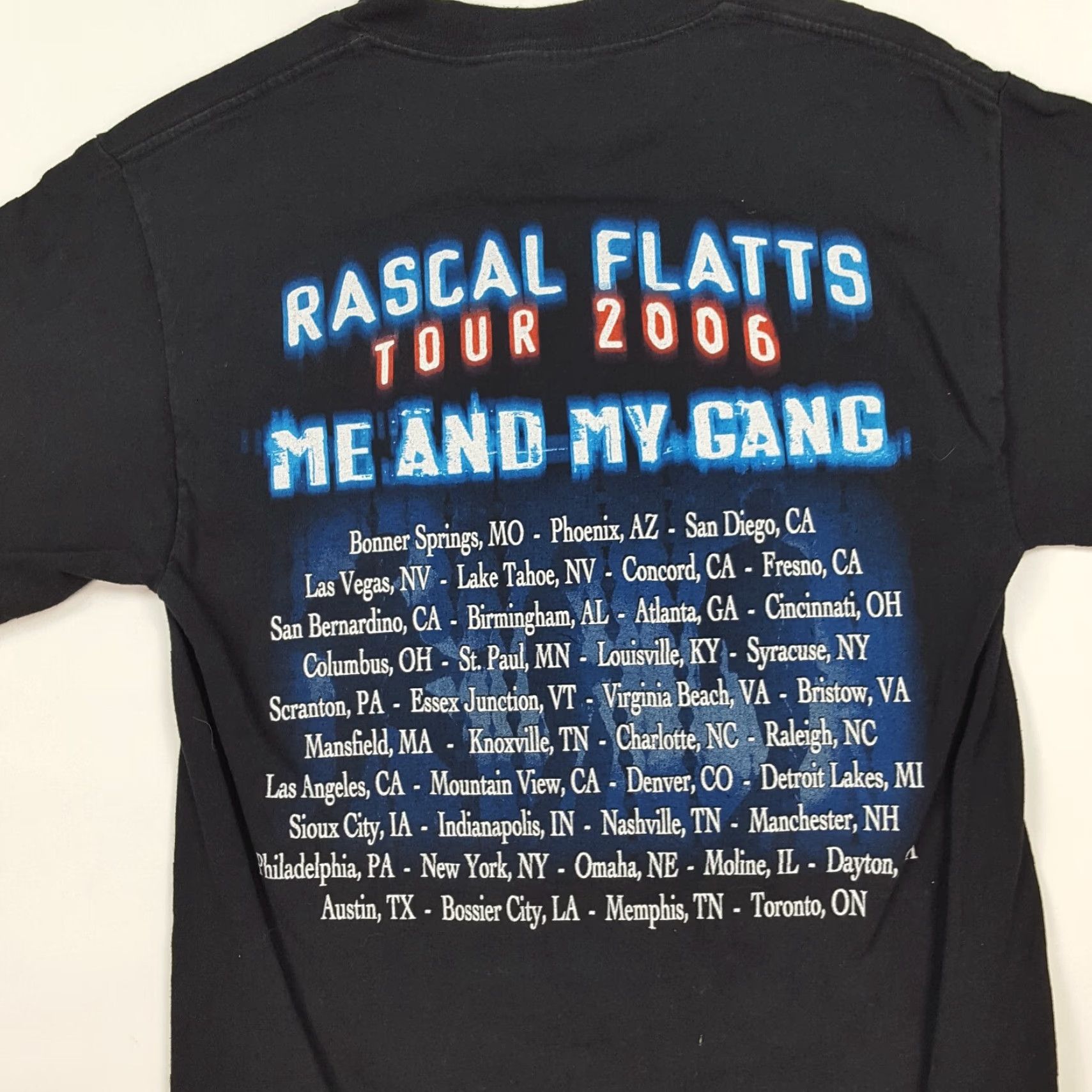 Delta VINTAGE Rascal Flats 2006 Tour T-Shirt XS Black Delta Shirt Men Size US XS / EU 42 / 0 - 6 Thumbnail