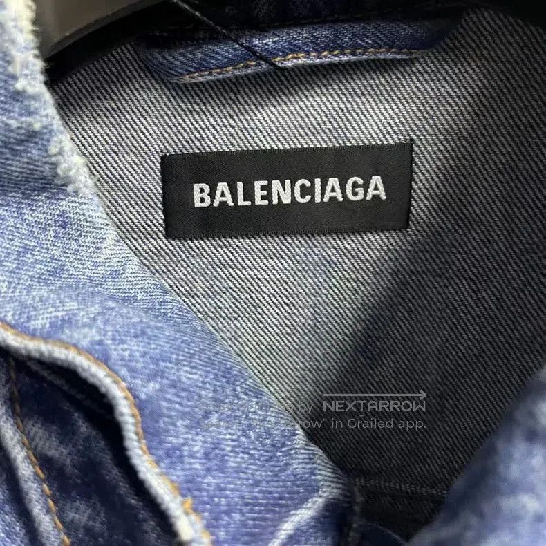 Balenciaga Balenciaga Blue Denim Lapel Single-Row Button Jacket. Size US XS / EU 42 / 0 - 5 Thumbnail