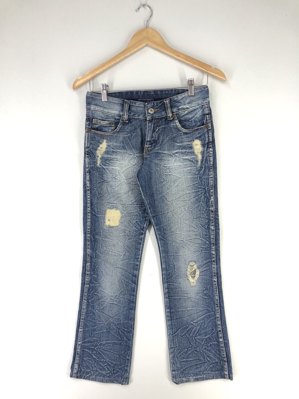 image of Distressed Denim x Seditionaries Biion Distressed Faded Blue Jeans, Women's (Size 26)