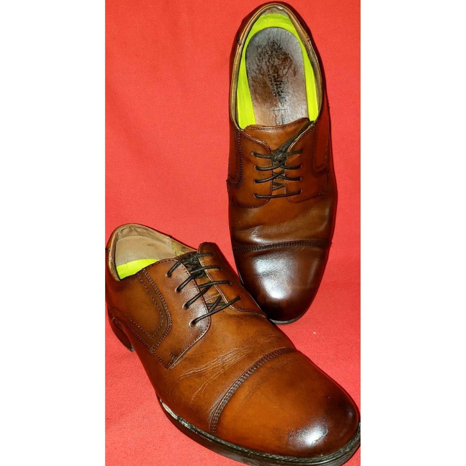 Florsheim Florsheim Comfortech Men's Oxford Shoes Size 11D Brown Cap Toe Ortholite Insoles Dress Shoes Size ONE SIZE - 2 Thumbnail