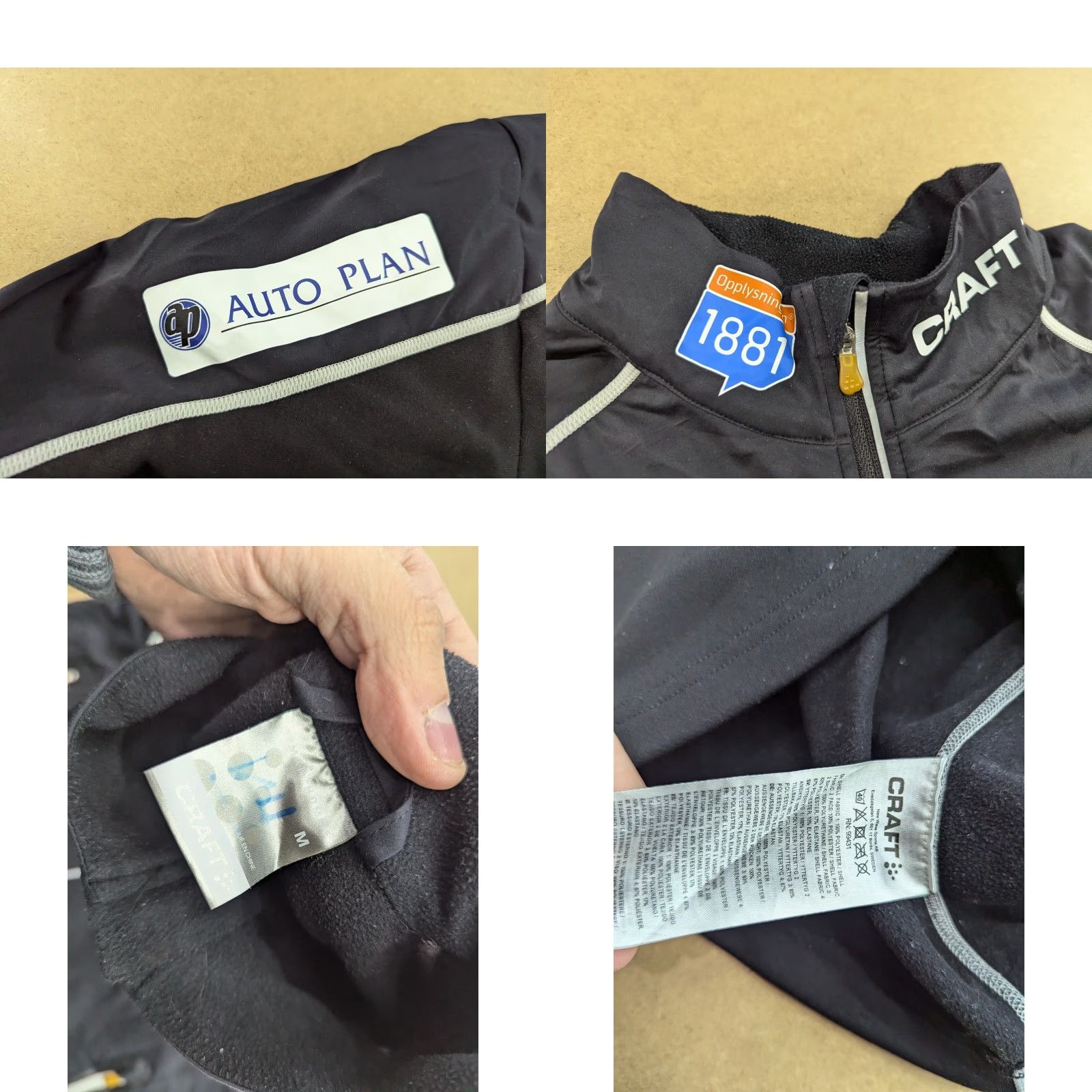 Vintage CRAFT Norway Ski Team Mens Medium Jacket Full Zip Cross Country Softshell Jacket casual Activewear Mens Black 90s? Size US M / EU 48-50 / 2 - 8 Thumbnail