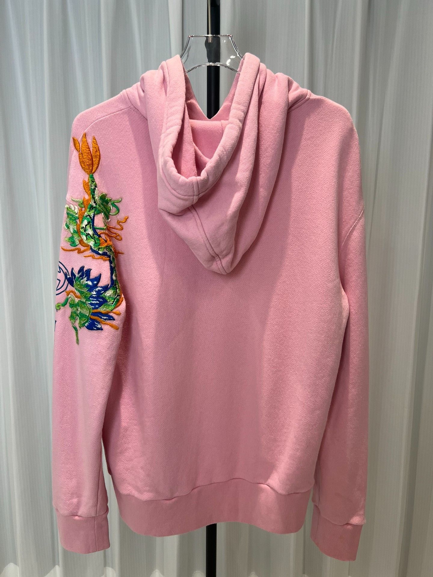Gucci Gucci Gucci pink embroidered hoodie Size US S / EU 44-46 / 1 - 2 Thumbnail
