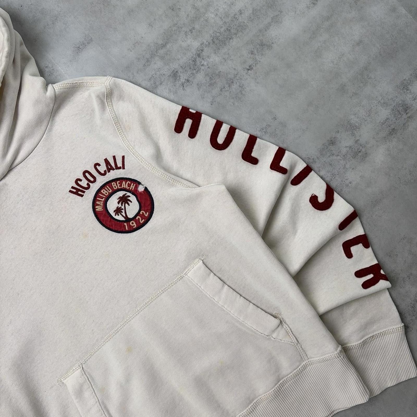 Other Y2K White Hollister Surf Grunge Distressed Hoodie Size S / US 4 / IT 40 - 5 Thumbnail