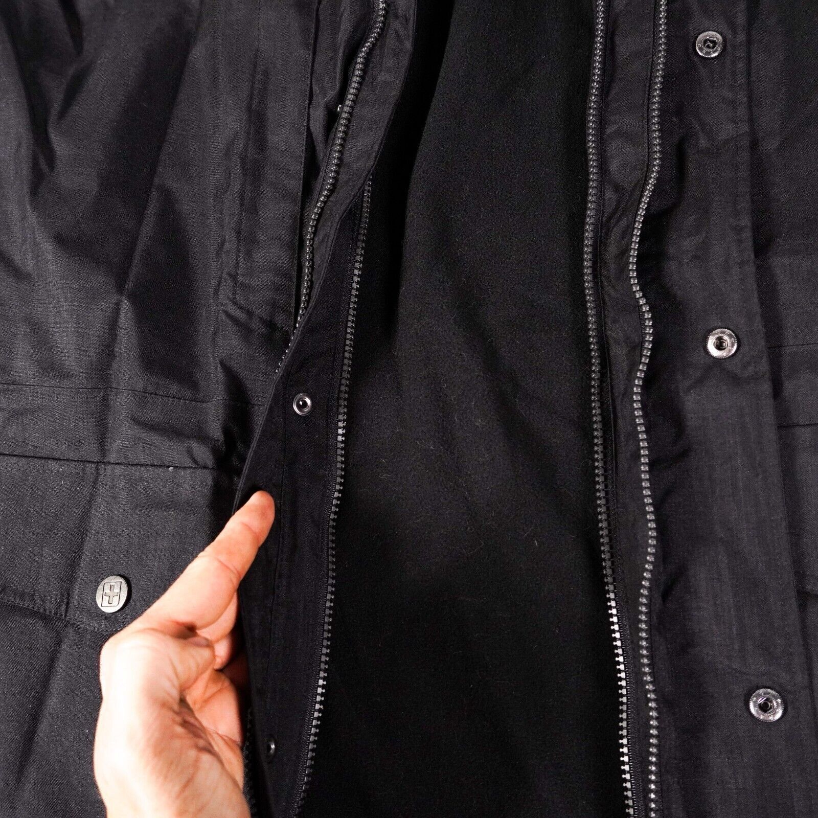 Other Swisstech Hooded Jacket Winter Coat Large 42-44 Black Gray Size US L / EU 52-54 / 3 - 10 Thumbnail