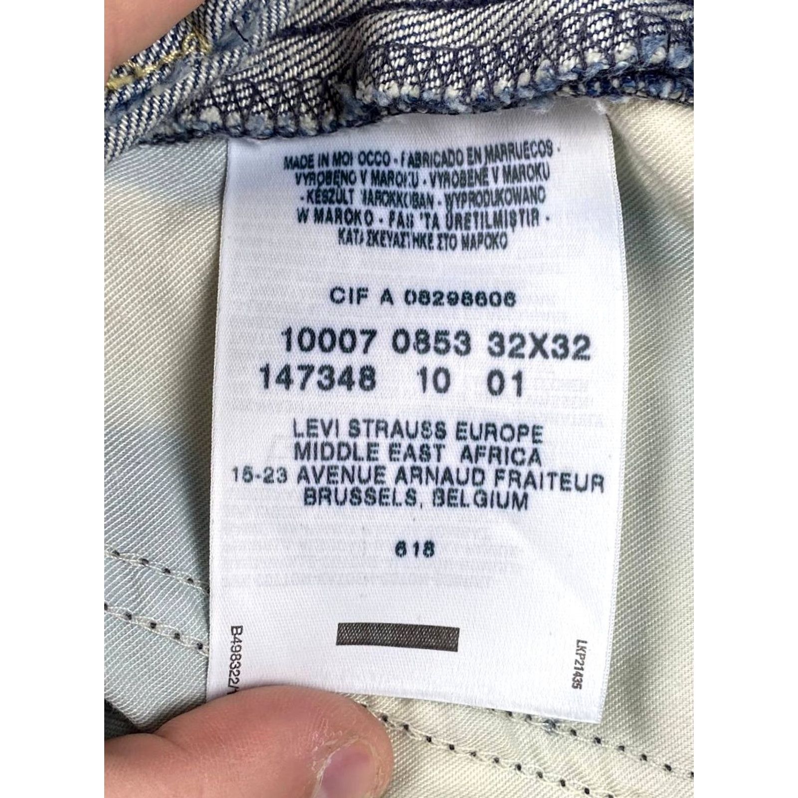 Levi's VINTAGE Levi’s Engineered Jeans Men 32x32 Blue Denim 5-Pocket Straight Cinch Rise Mid 10-12 Size US 32 / EU 48 - 8 Thumbnail