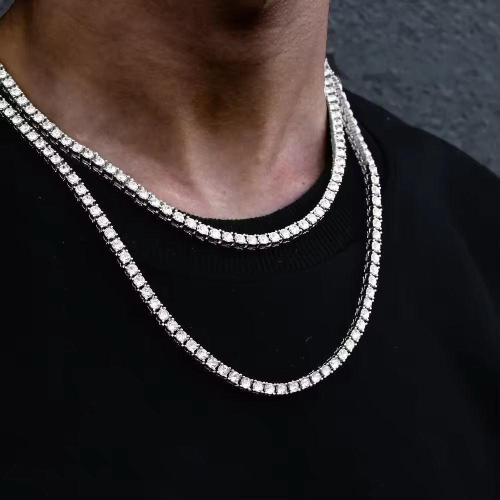 Jewelry 4MM Tennis Chain Necklace Size ONE SIZE - 2 Thumbnail