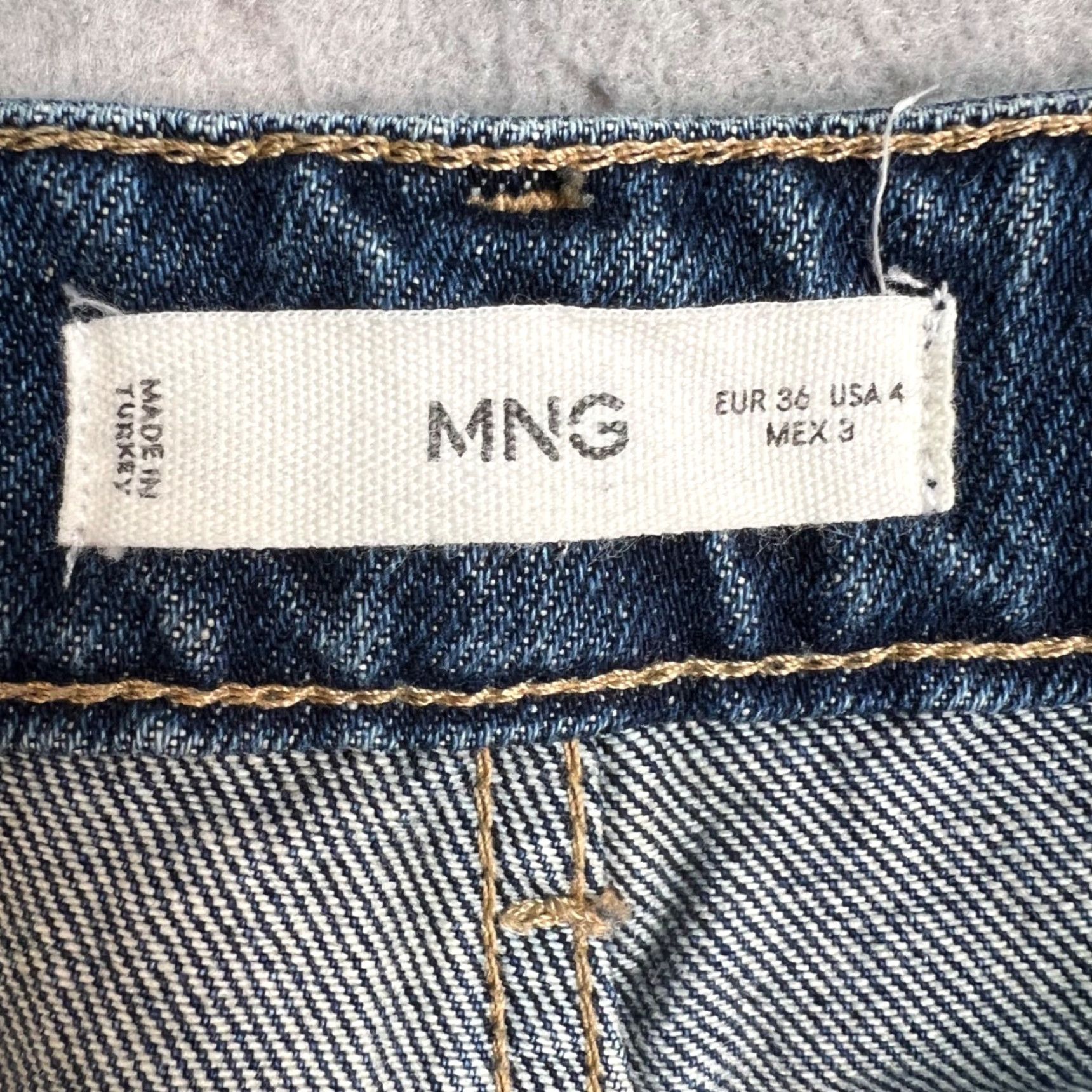 Mango Mango Jeans Women's 4 High-Rise Wide-Leg Denim Blue Cotton 5-Pocket Image 30in Inseam Regular Rise Vintage No Size 27" / US 4 / IT 40 - 4 Thumbnail