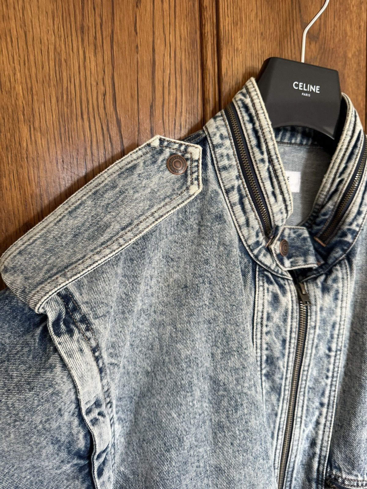 Celine Celine SS22 sequin so happy zip denim jacket vest Hedi rare Size US XL / EU 56 / 4 - 16 Thumbnail