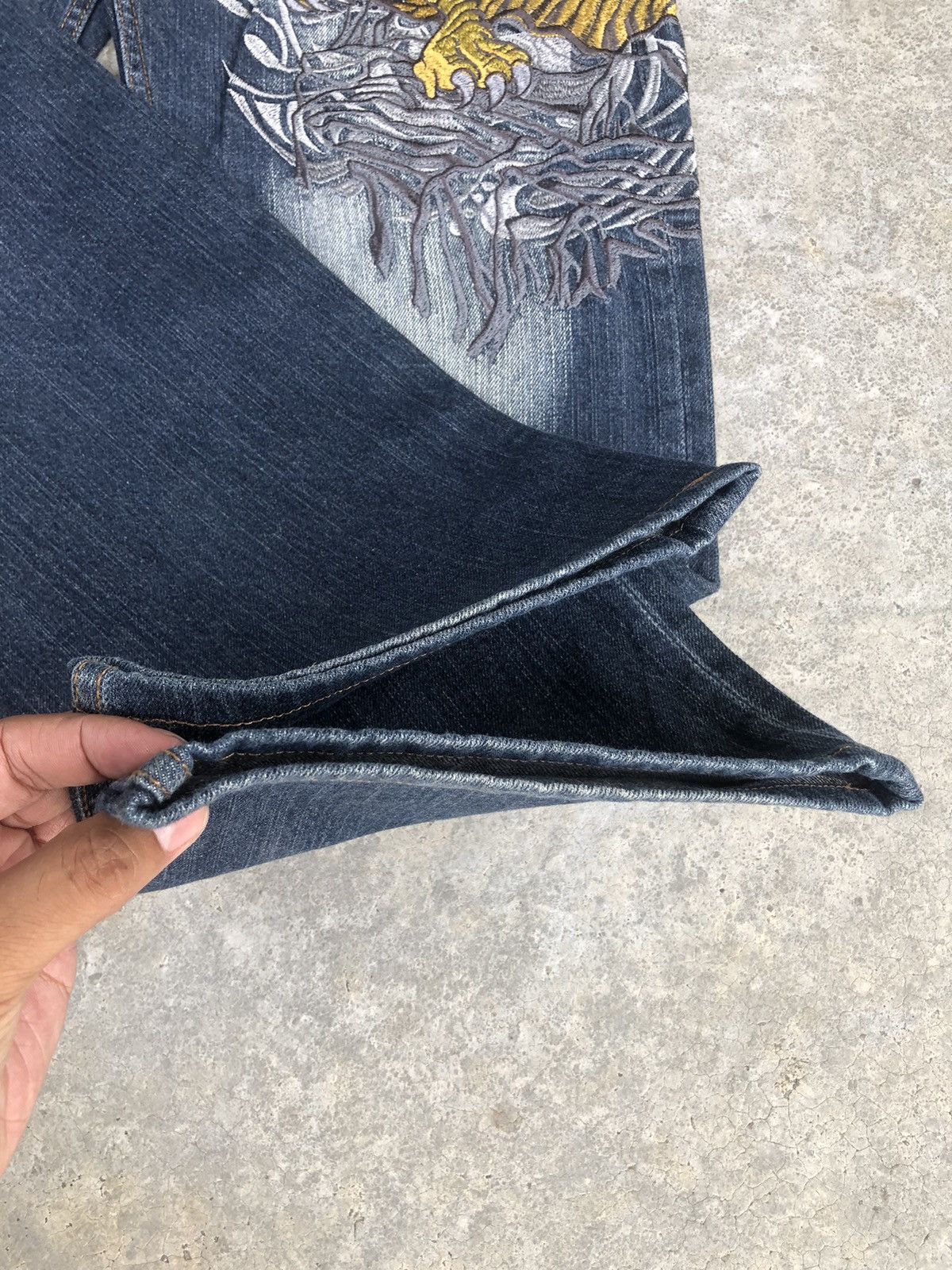 Japanese Brand Japanese Buden Tiger Embroidered Jeans Distressed Jeans Size US 31 - 13 Thumbnail