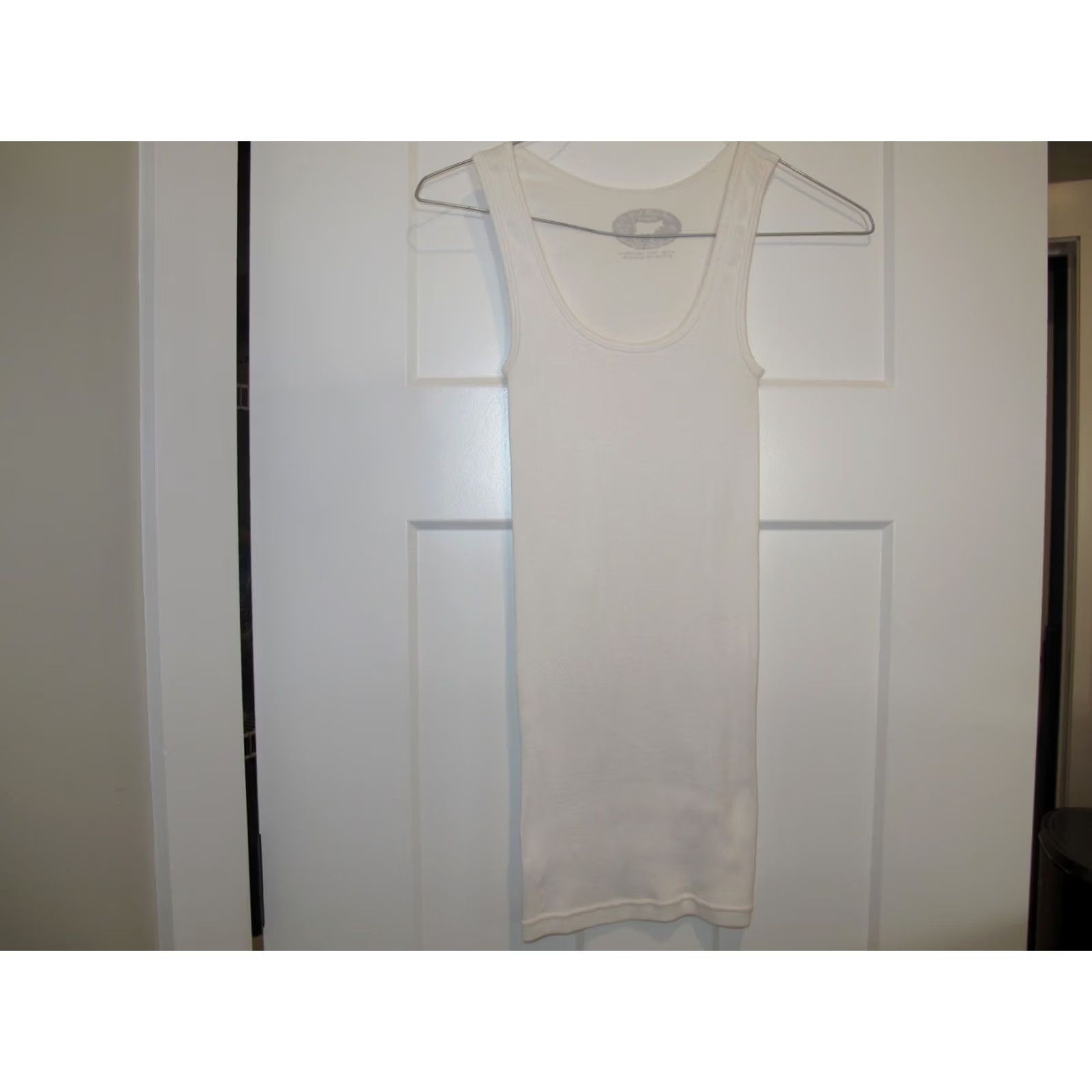 J.Crew J. Crew Ribbed Tank Top Womens S White Cotton Sleeveless Scoop Neck Stretch Shirt Size S / US 4 / IT 40 - 4 Thumbnail