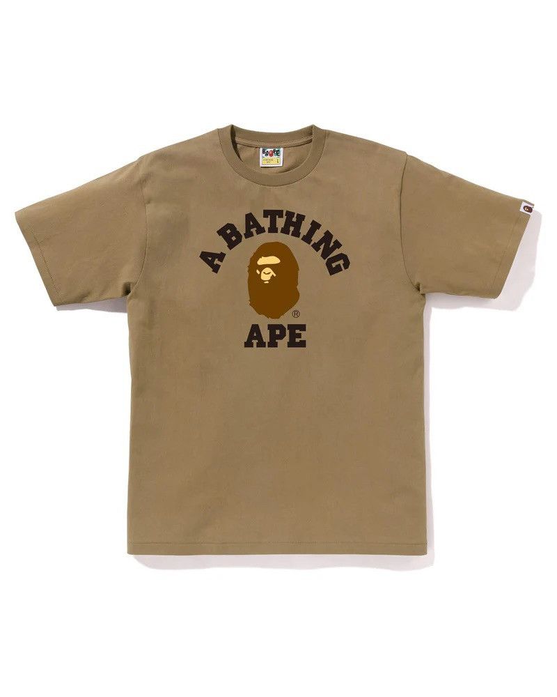 Bape Bape College Tee Beige Size US M / EU 48-50 / 2 - 1 Thumbnail
