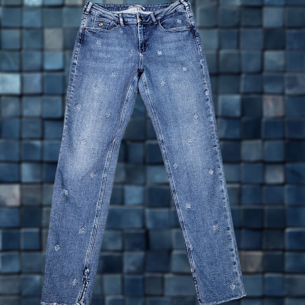 Scotch & Soda Scotch & Soda Skinny Womens 31 Blue Bohemienne Women Mid rise embroidered Jean Size 24" / US 00 / IT 34 - 1 Thumbnail