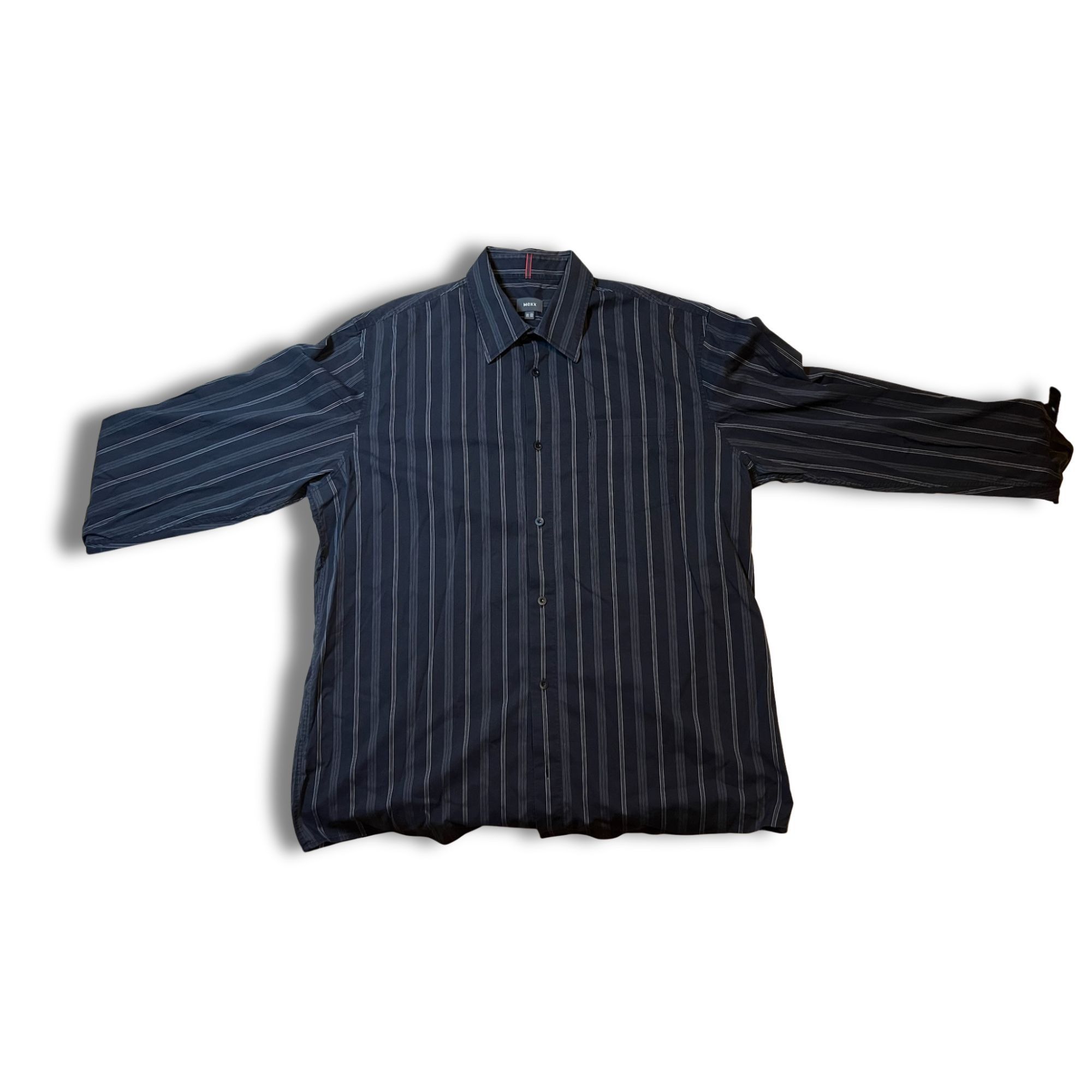Mexx Mexx Mens Striped Button-Down Shirt XXL Navy & White Long Sl Size US XXL / EU 58 / 5 - 2 Thumbnail