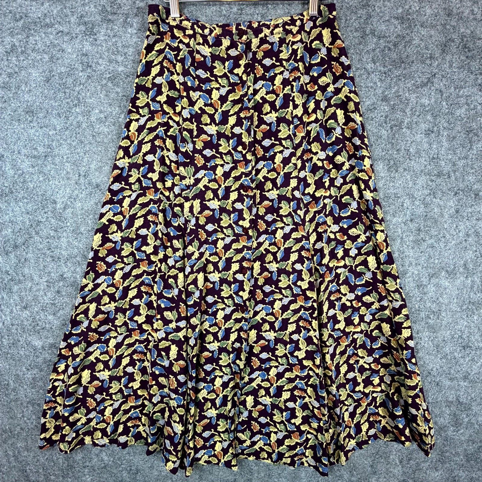 Eddie Bauer Vintage 90s Eddie Bauer Skirt Womens 12 Autumn Dark Romantic Size 34" / US 12 / IT 48 - 1 Thumbnail