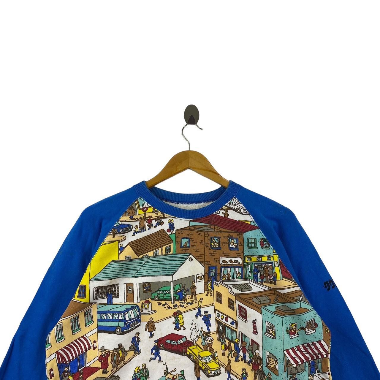 Vintage Vintage WHERE’S WALLY WALDO Puzzle Handford Sweatshirt Size L / US 10 / IT 46 - 3 Thumbnail