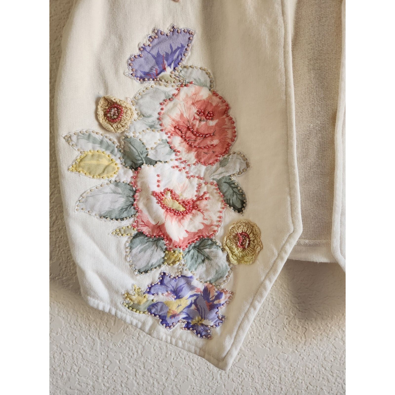 Other Vintage Electrify New York Women's Beaded Floral Vest M Size M / US 6-8 / IT 42-44 - 5 Thumbnail