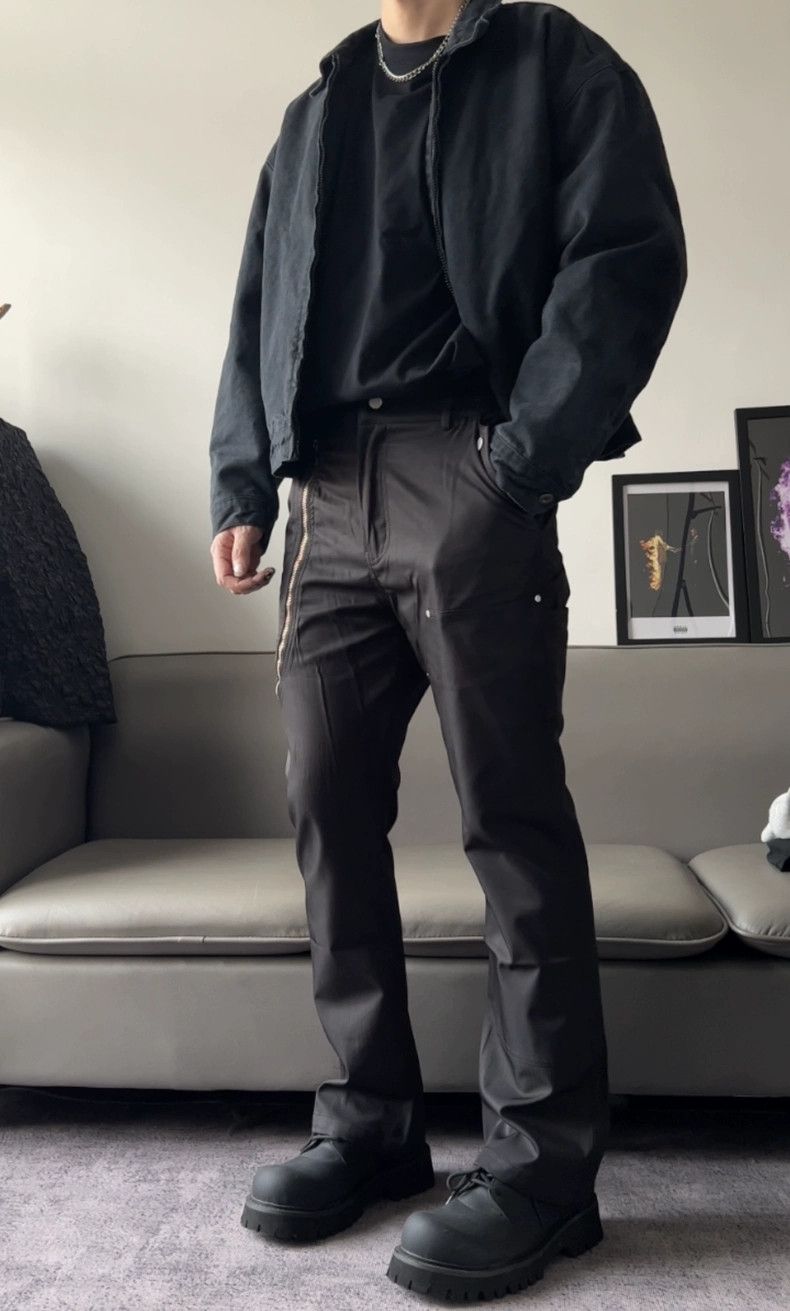 Designer × Japanese Brand × Vintage zipper utility carpenter bootcut punk yuppie pants Size US 32 / EU 48 - 4 Thumbnail