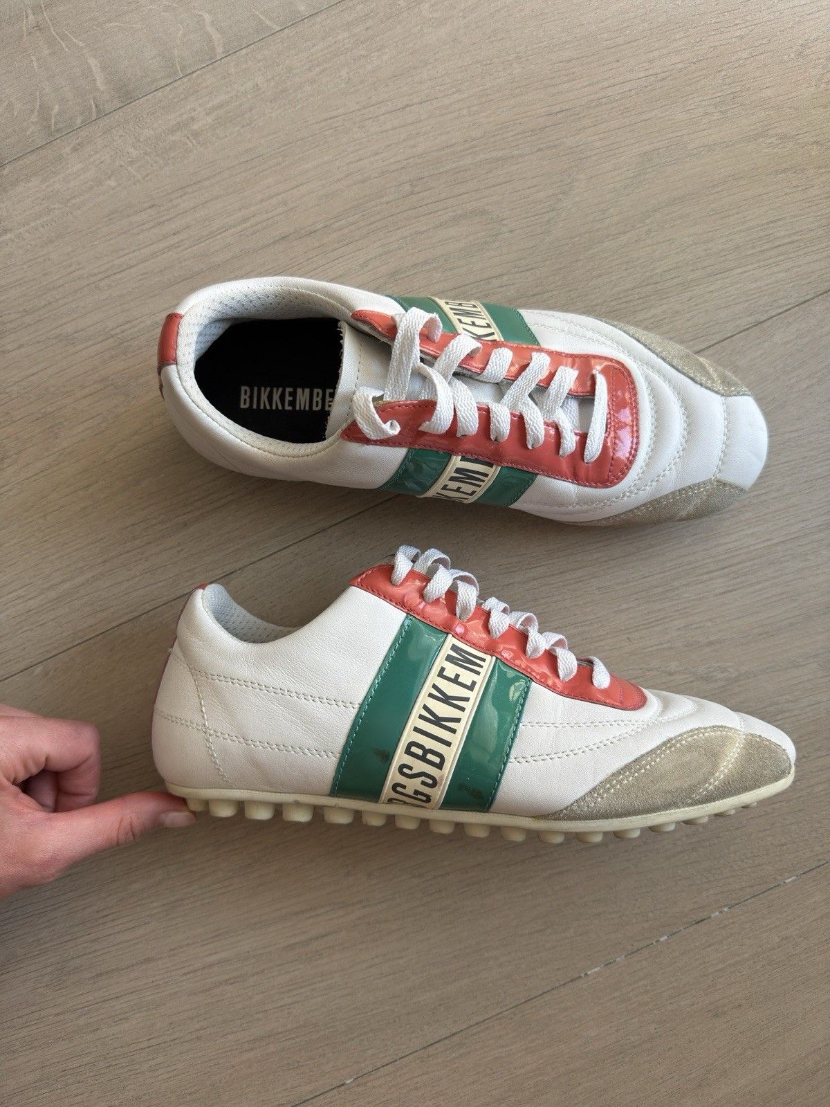 Dirk Bikkembergs Dirk Bikkembergs Womens White Leather Sneakers Shoes Y2k Size US 9 / IT 39 - 1 Thumbnail