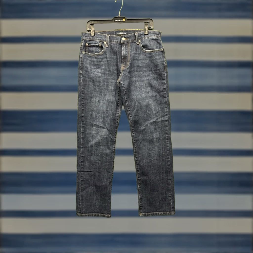 Lucky Brand Lucky Brand Jeans Mens 32X30 221 Original Straight USA Made Dark Blue Denim Slimming Pocket 5-Pocket Regular Fit Color Blue Mens Jeans Size US 32 / EU 48 - 1 Thumbnail