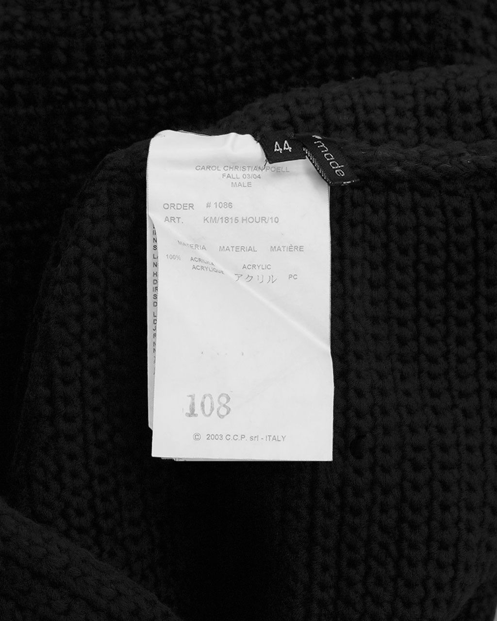 Carol Christian Poell Carol Christian Poell Waffle Knit Sweater - FW03 Size US S / EU 44-46 / 1 - 7 Thumbnail