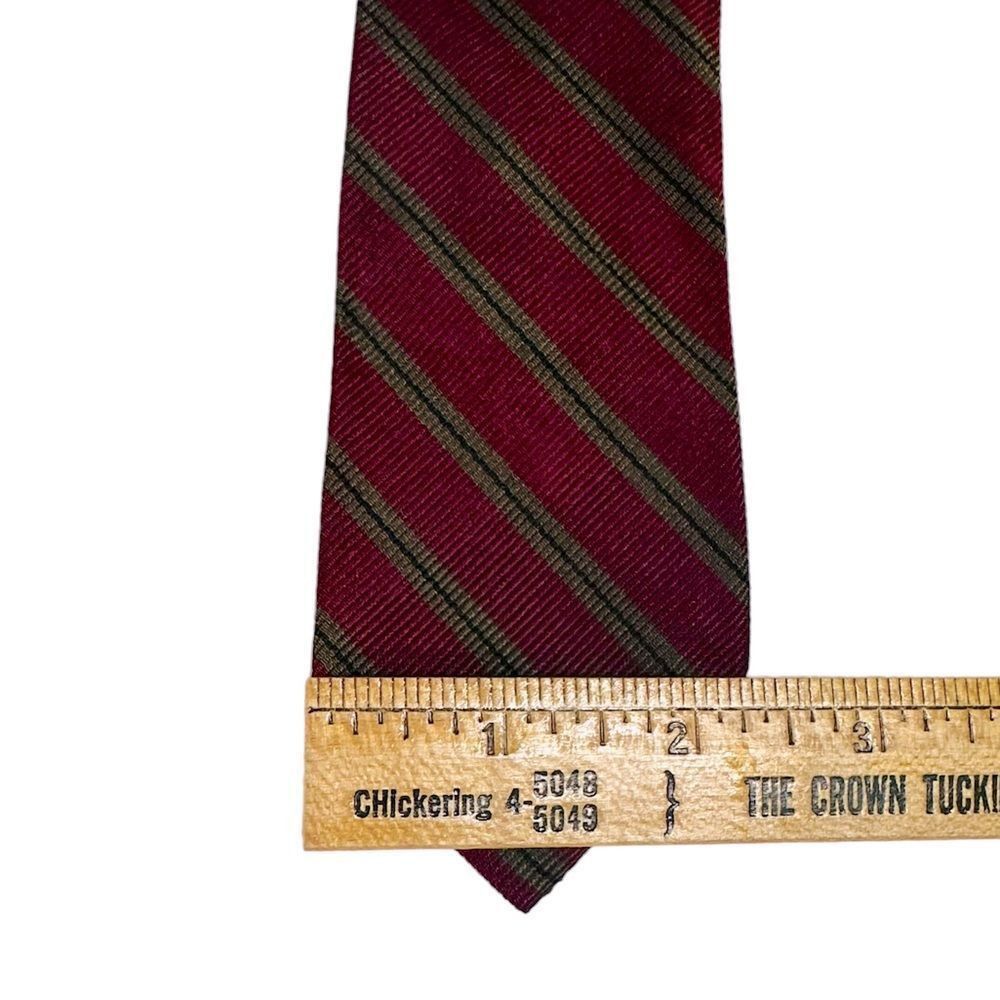 Vintage Vintage 60s Silk Reds, Greens and Golds Striped Neck ties Size ONE SIZE - 4 Thumbnail
