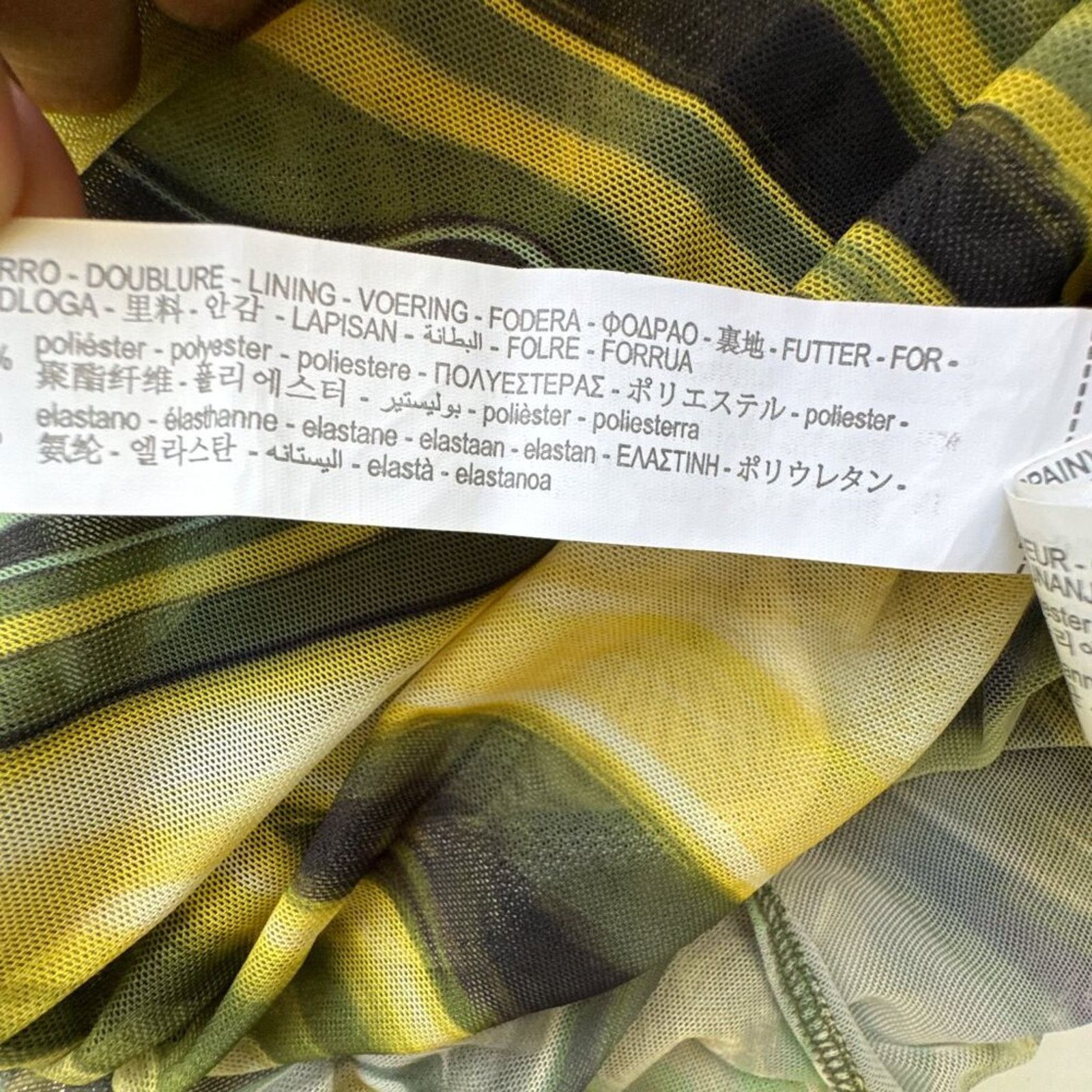 Zara Zara Green Mesh printed tulle top asymmetrical Medium Size M / US 6-8 / IT 42-44 - 3 Thumbnail