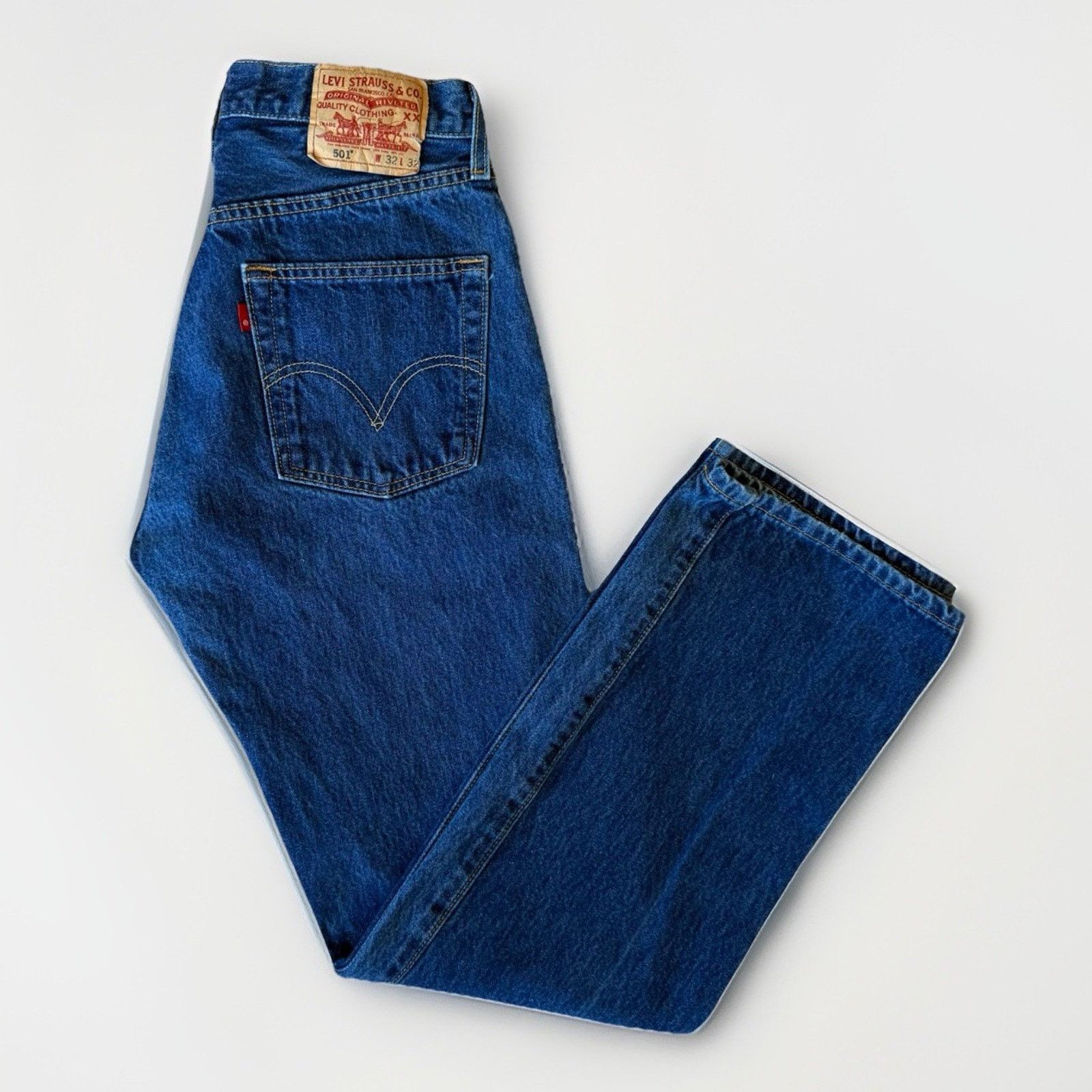 Levi's × Vintage Vintage Levis 501 Jeans 30 Blue Straight Leg Denim Women Size US 30 / EU 46 - 1 Thumbnail