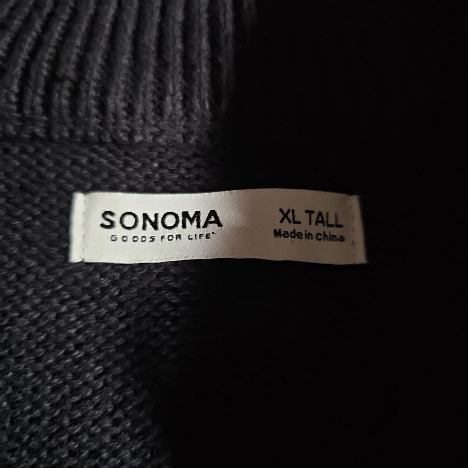 Sonoma Sonoma XL TALL 1/4 Zip Tight Cable Knit Sweater Black Size US XL / EU 56 / 4 - 3 Thumbnail