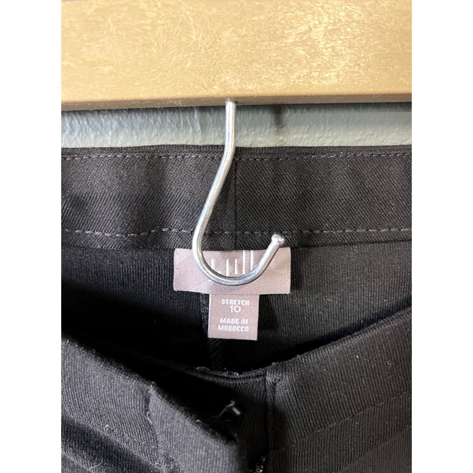 J. Jill J. Jill Womens Black Pull On Stretch Fit Pants Tapered Size 10 Regular Inch 30 Inseam Size 32" / US 10 / IT 46 - 3 Thumbnail