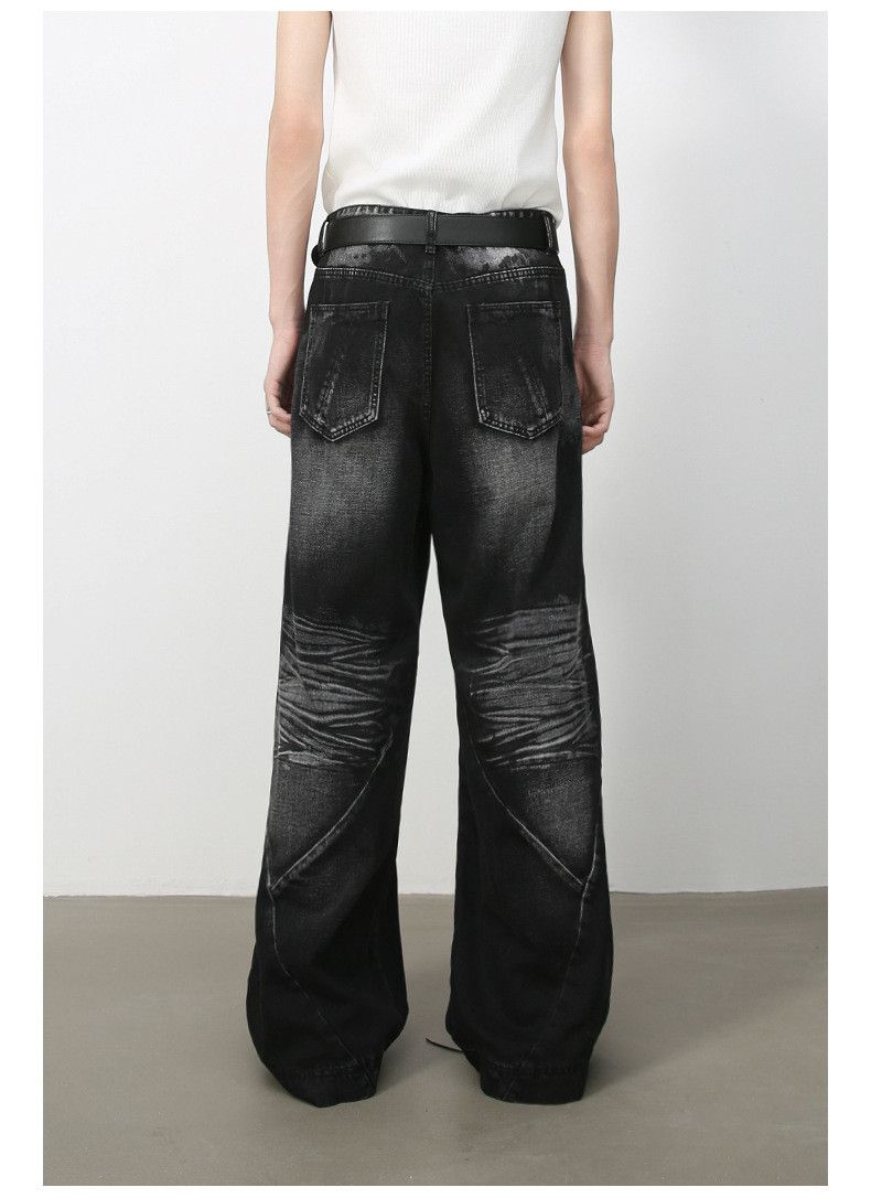 Japanese Brand × Jean American high street washed tailored loose straight jeans Size US 34 / EU 50 - 6 Thumbnail