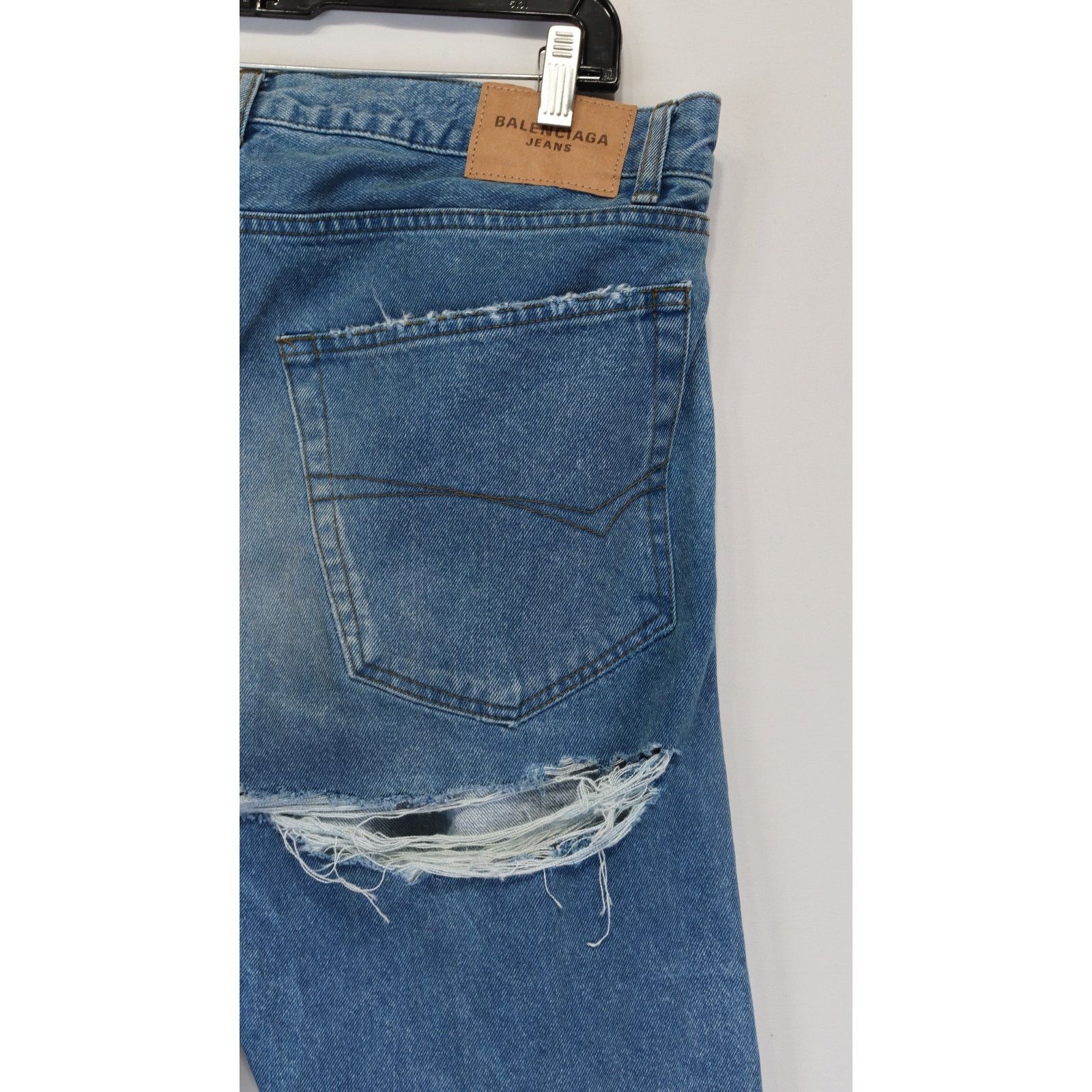 Balenciaga o1rshd1 Japanese Indigo Denim Normal Fit Pants Electric Blue Size US 31 - 14 Thumbnail