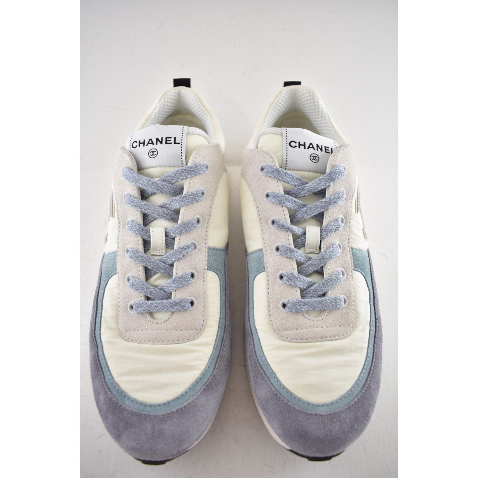 Chanel Mens Suede CC Logo Low Top Lace Up Trainer Sneaker Size US 11 / EU 44 - 6 Thumbnail