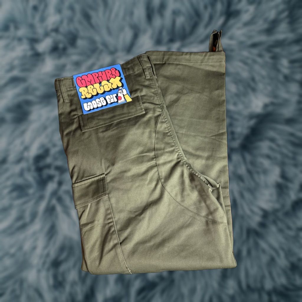 Empyre Empyre Cargo Pants Men’s 36 Regular Olive Green Baggy Loose Fit Sz 36 Green Men W Tags Size US 36 / EU 52 - 1 Thumbnail