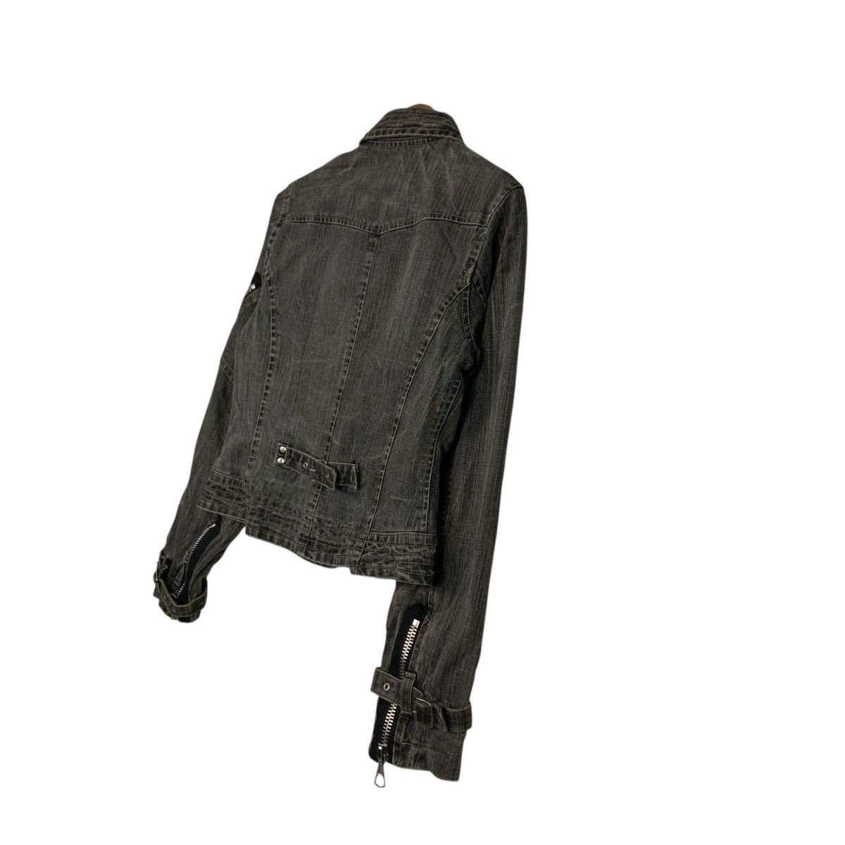 Japanese Brand 🔥VINTAGE CROPPED DENIM BIKER JACKET BISCOTE ISSEY MIYAKE Size US XS / EU 42 / 0 - 13 Thumbnail