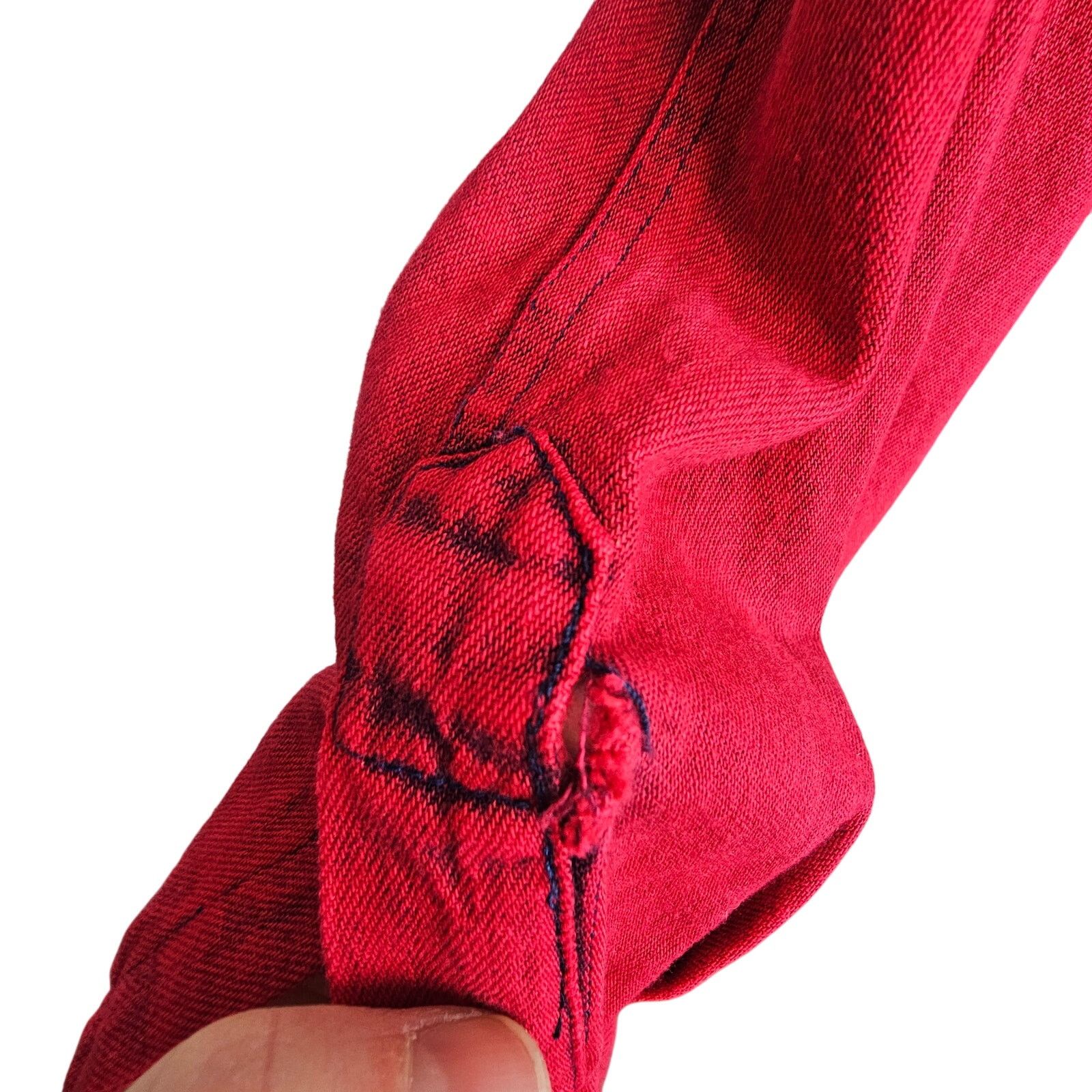Calvin Klein Vintage Calvin Klein Mens Red Stone Wash Denim Shirt Size L Size US L / EU 52-54 / 3 - 5 Thumbnail