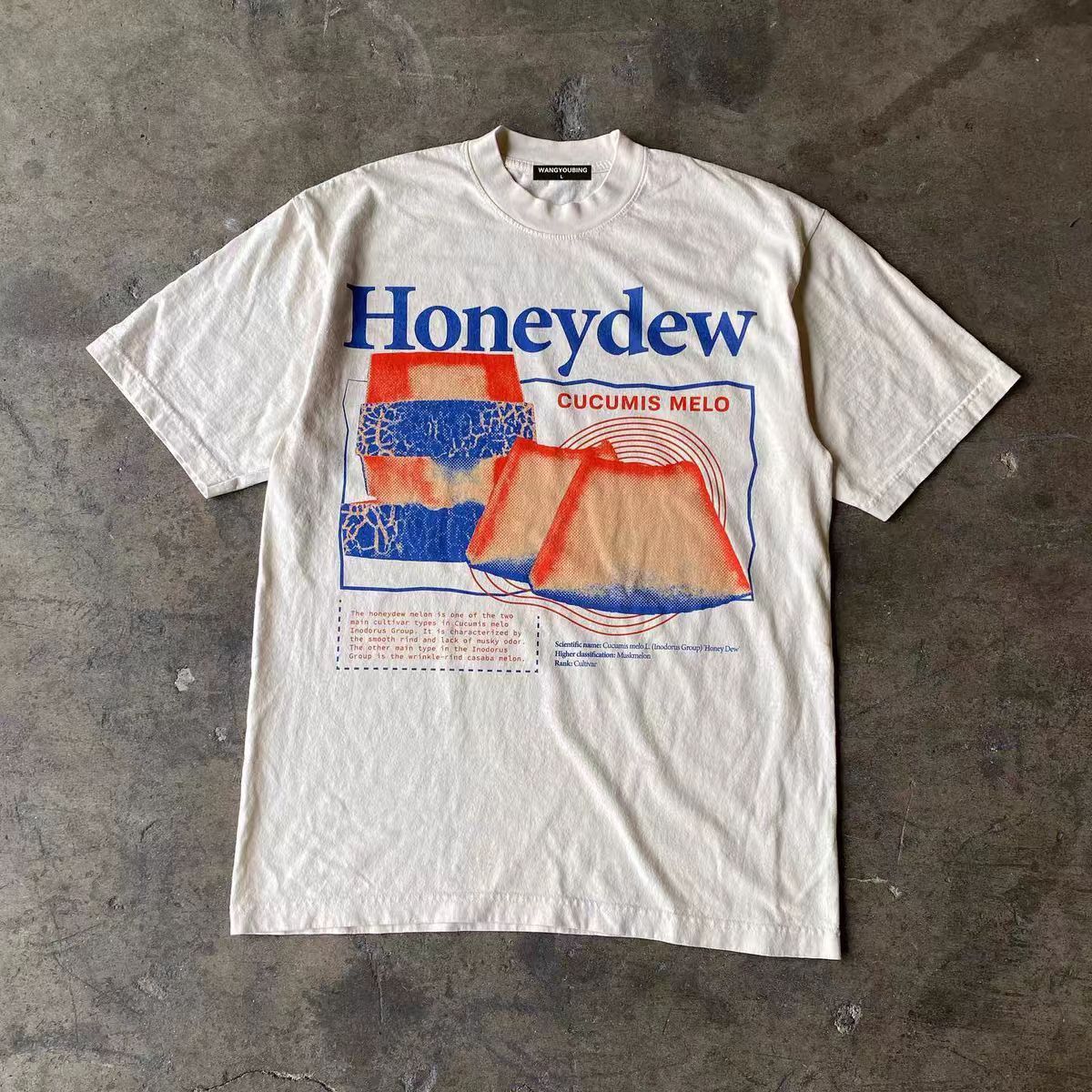 Japanese Brand × Vintage White casual retro melon print t-shirt Size US L / EU 52-54 / 3 - 1 Thumbnail
