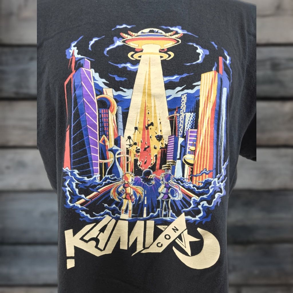 Gildan VINTAGE Kami Con Birmingham Alabama Anime Graphic T-Shirt XL Black Nike? Size US XL / EU 56 / 4 - 1 Thumbnail