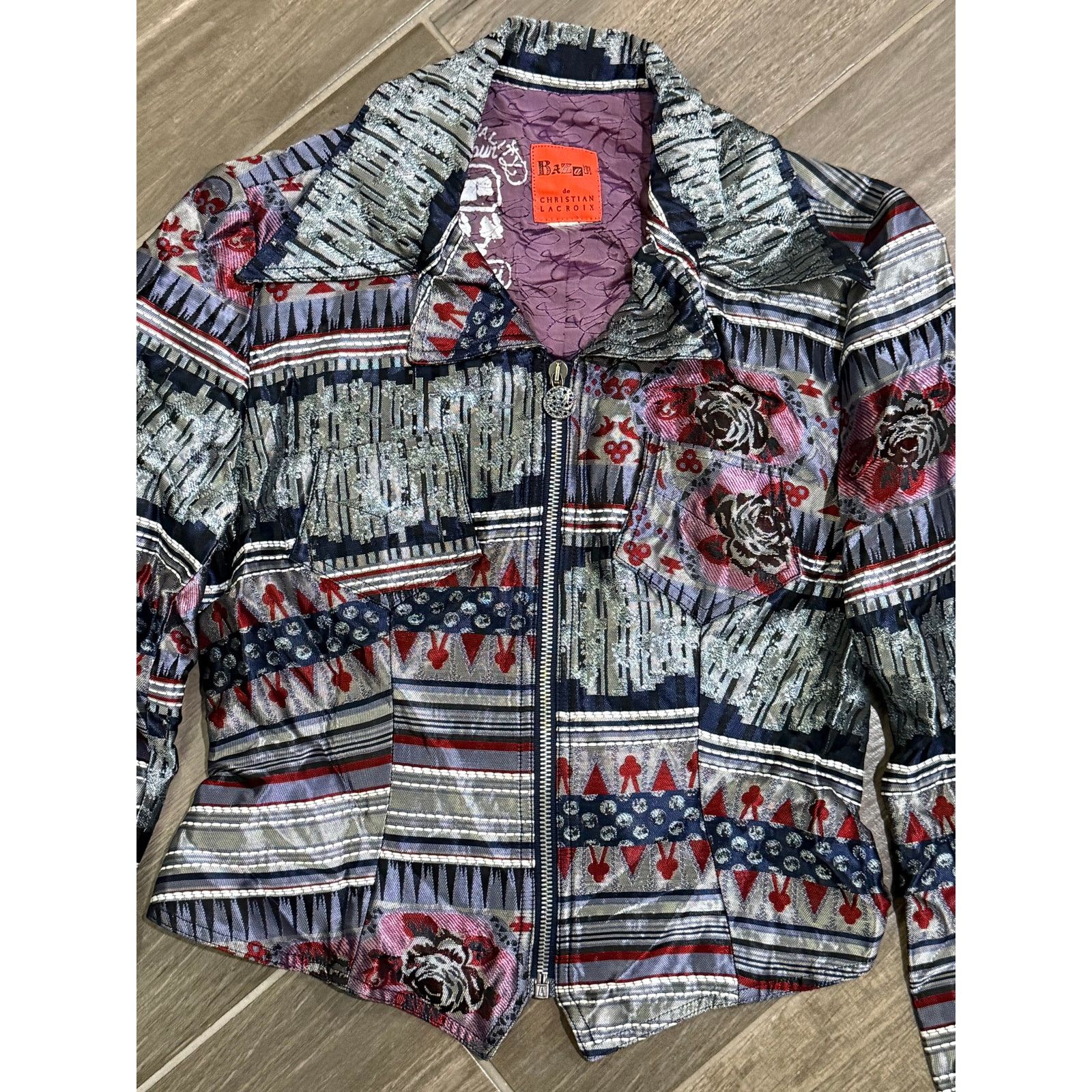 Christian Lacroix Vintage Christian Lacroix Bazar Jacquard Cropped Jacket Size S / US 4 / IT 40 - 3 Thumbnail
