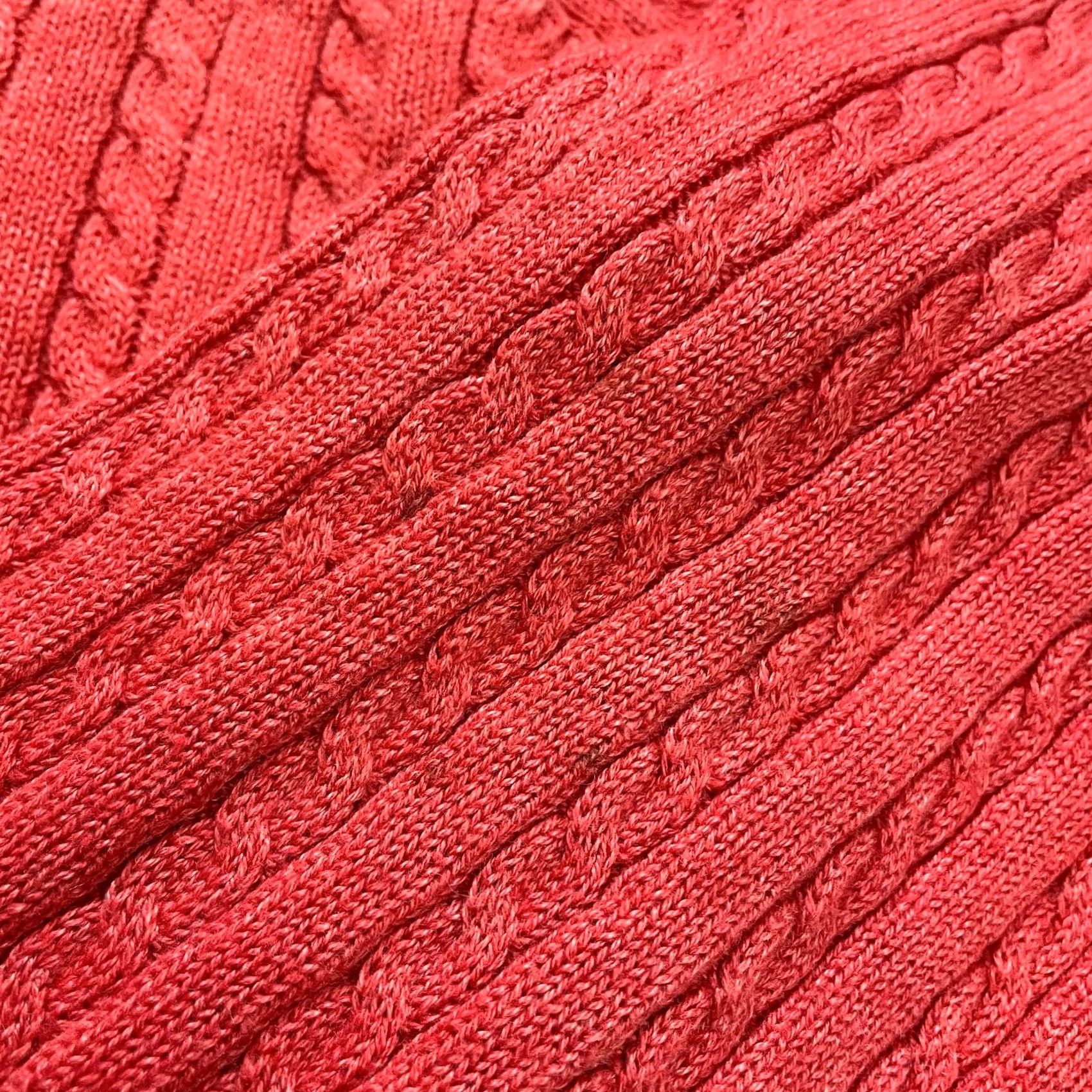 Vintage VINTAGE Laura Scott Sweater Womens Plus 3X Pink V Neck Pullover Cable Knit Sweatshirt Size XXL / US 16-18 / IT 52-54 - 2 Thumbnail
