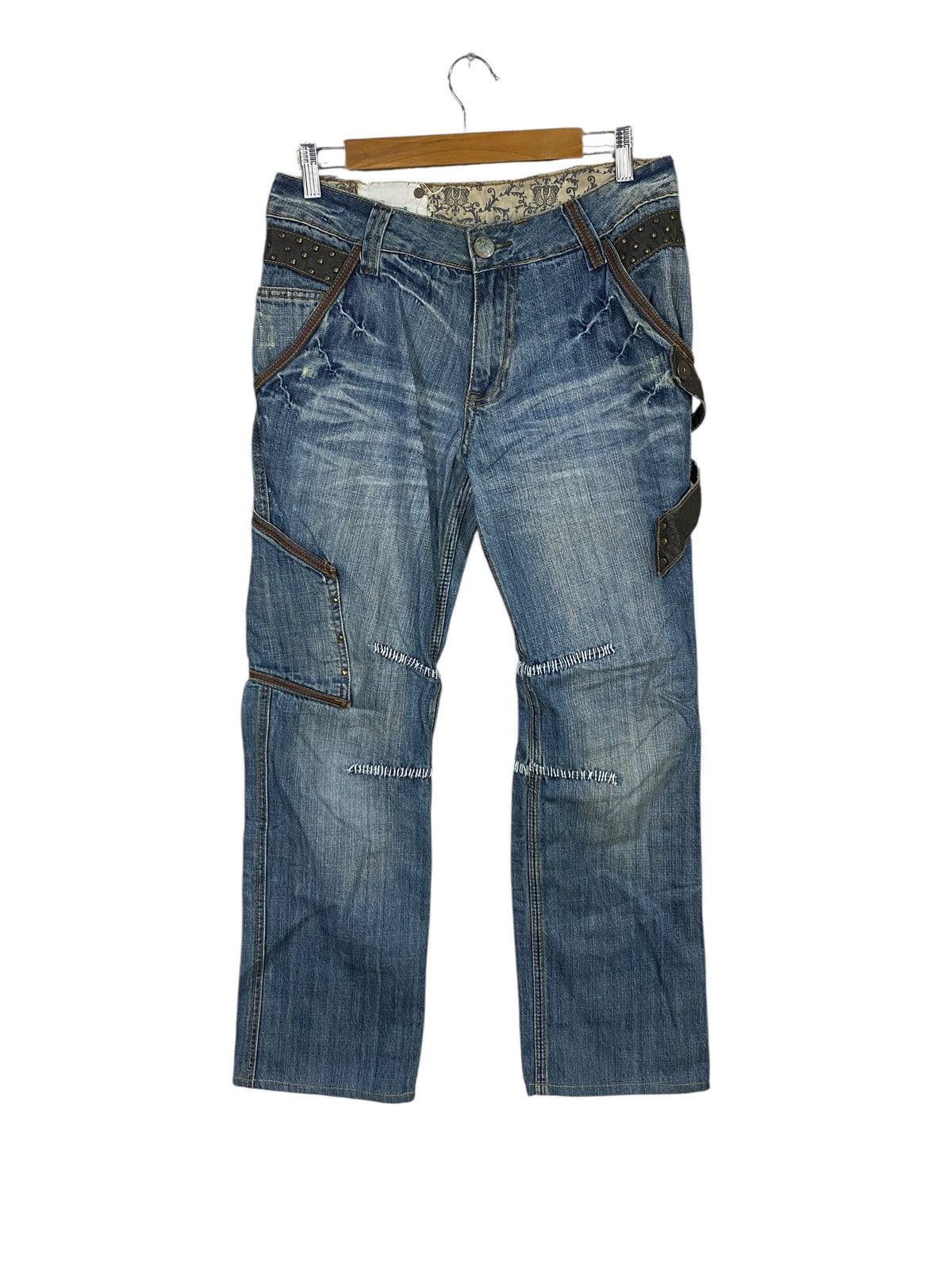 Japanese Brand Japanase brand punk denim multipocket very rare Size US 31 - 1 Thumbnail