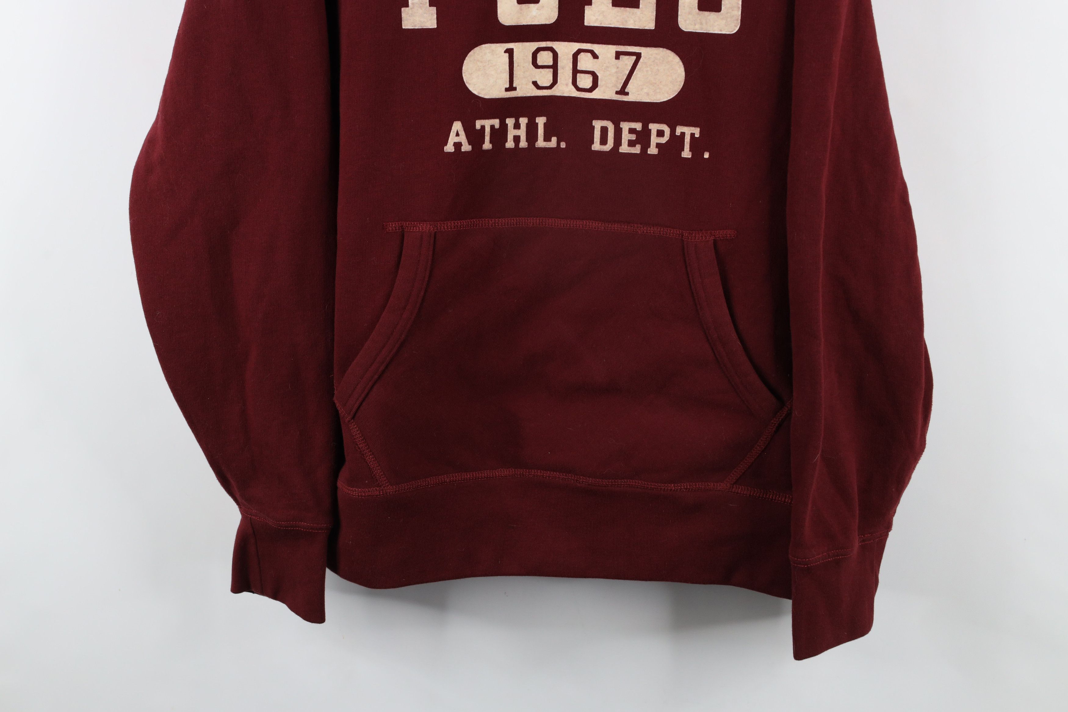 Ralph Lauren × Vintage Vintage Ralph Lauren Spell Athletic Department Hoodie Red Size US XL / EU 56 / 4 - 3 Thumbnail