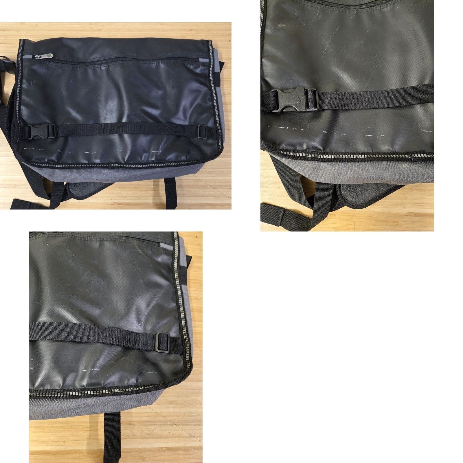 Nike VINTAGE Nike Crossbody Laptop Messenger Bag Black Backpack Y2K Size ONE SIZE - 8 Thumbnail