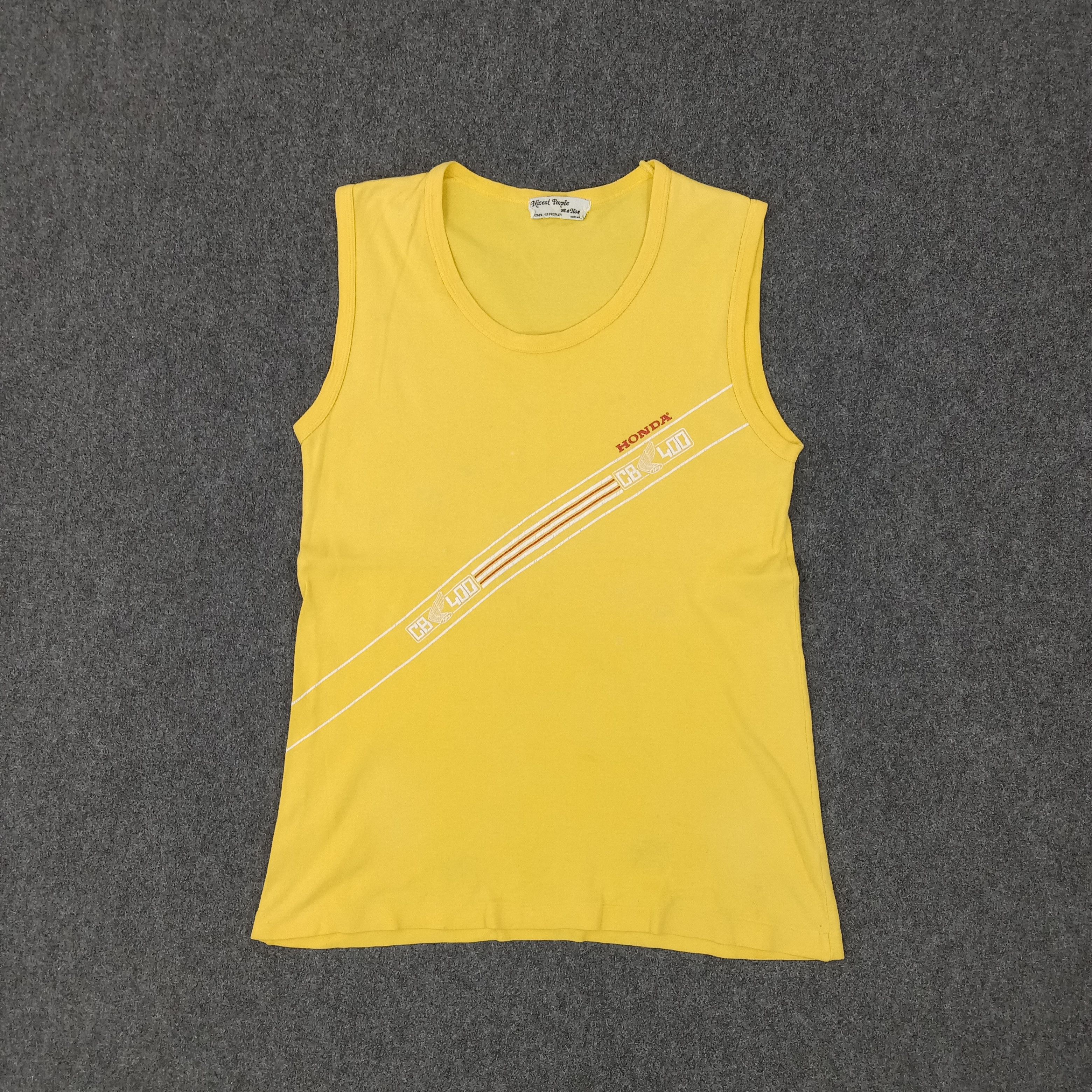 Honda × Vintage Honda Racing CB400 Motorsports Sleeveless Tshirt Size US S / EU 44-46 / 1 - 1 Thumbnail