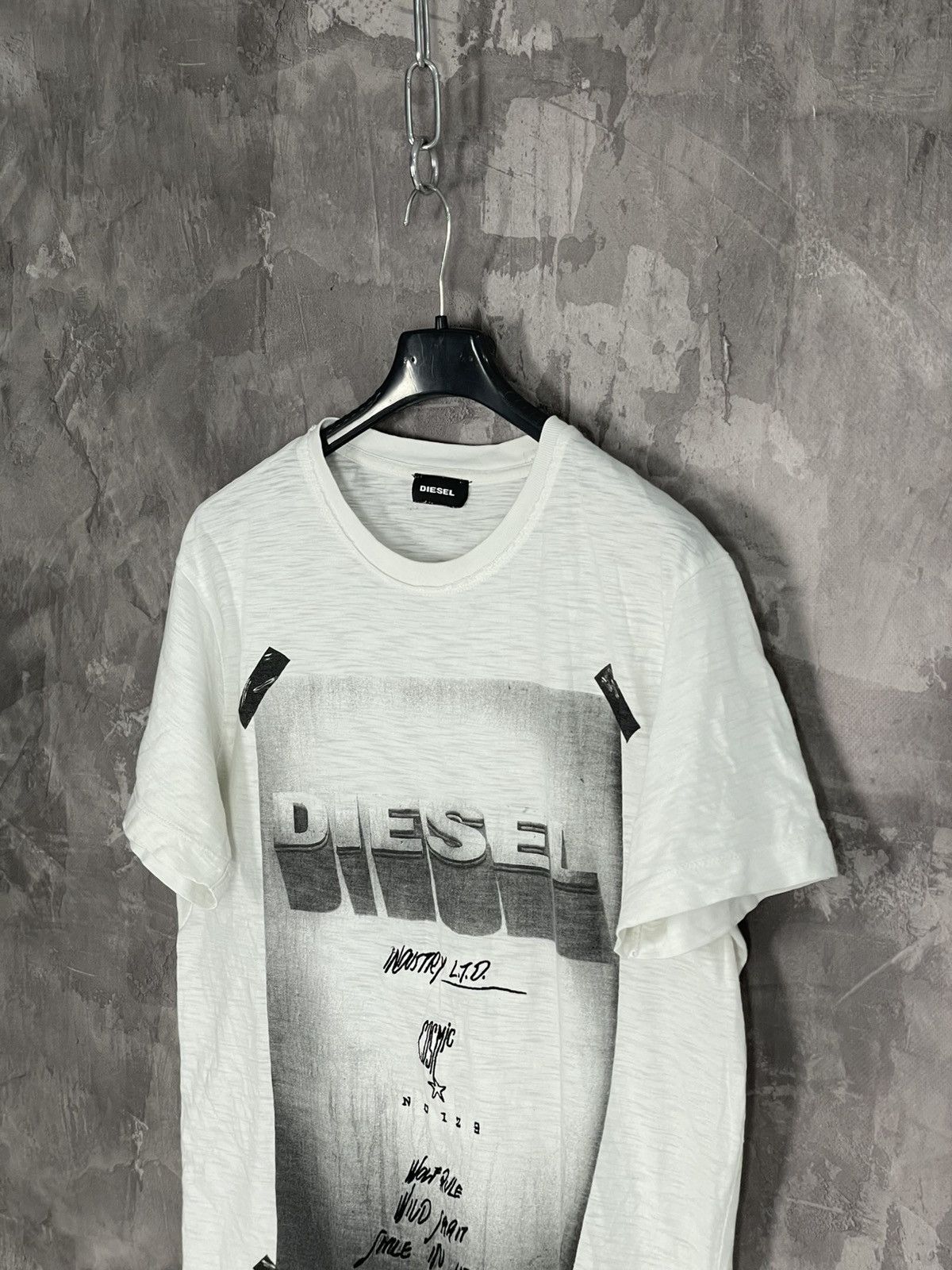 Diesel × Vintage DIESEL Y2K AVANT GARDE BIG LOGO 90s Retro Crazy T SHIRT Size US M / EU 48-50 / 2 - 7 Thumbnail