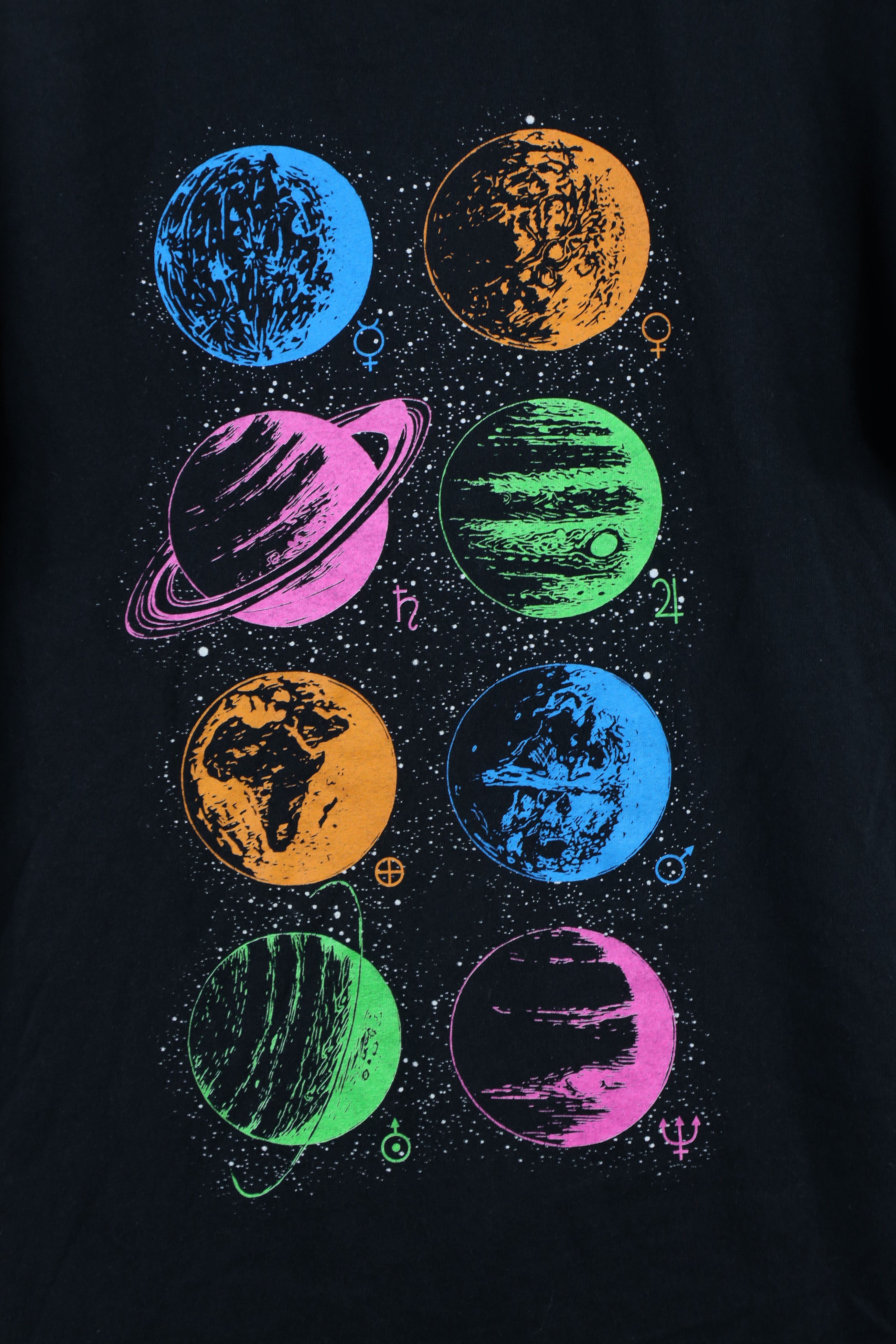 Vintage Vintage Streetwear Zodiac Horoscope Space T-Shirt Black Size US L / EU 52-54 / 3 - 4 Thumbnail