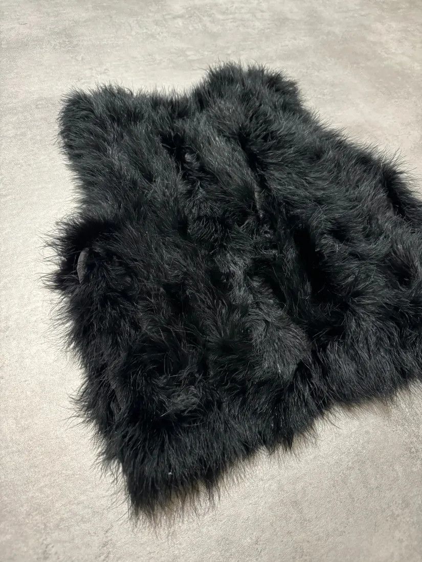 Emporio Armani × Vintage SS2014 Emporio Armani Black Ostrich Feathers Fur Vest Size XS / US 0-2 / IT 36-38 - 4 Thumbnail