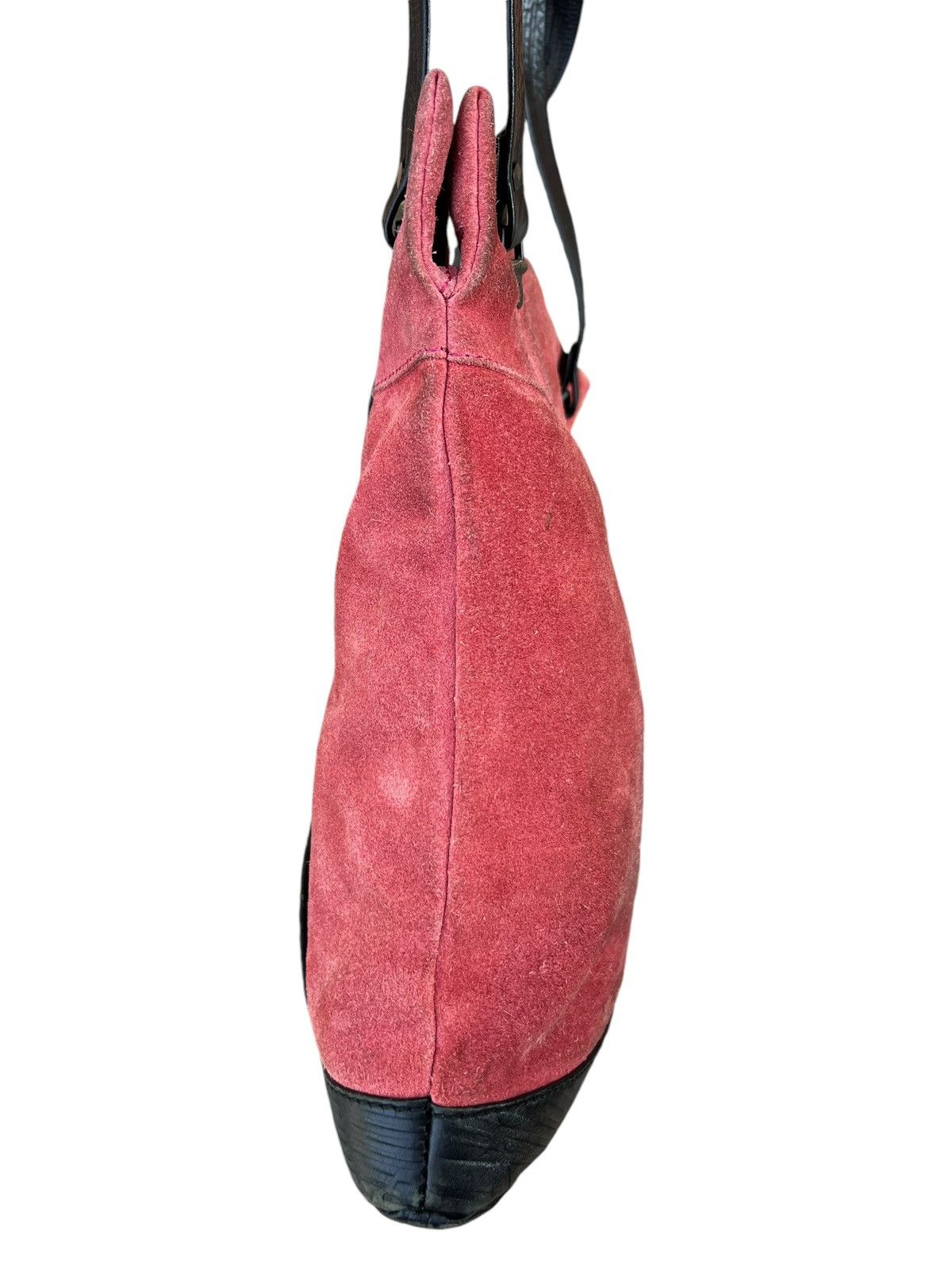 Leather Vintage Diesel Muddy Patina Suede Leather Mini Tote Bag Size ONE SIZE - 14 Thumbnail