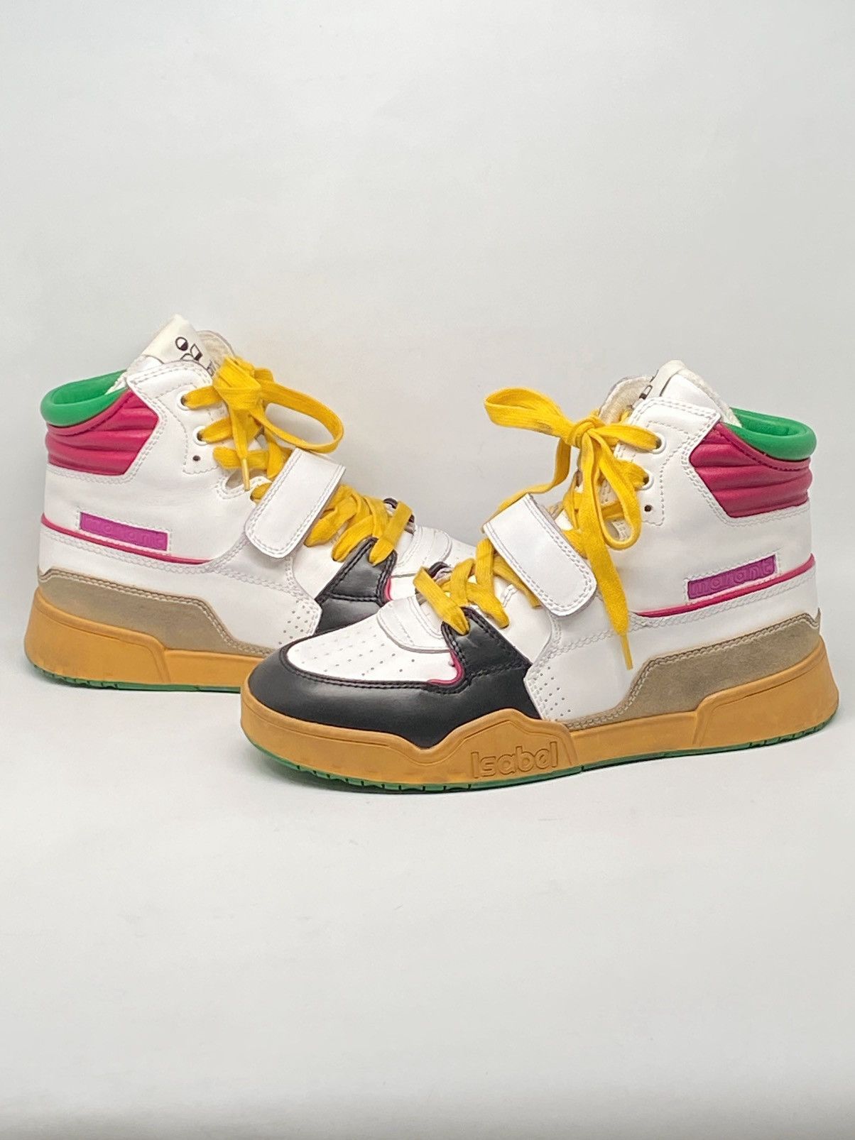 Isabel Marant Isabel Marant Distressed High Top Leather Sneakers size 6.5 Size US 6.5 / IT 36.5 - 3 Thumbnail