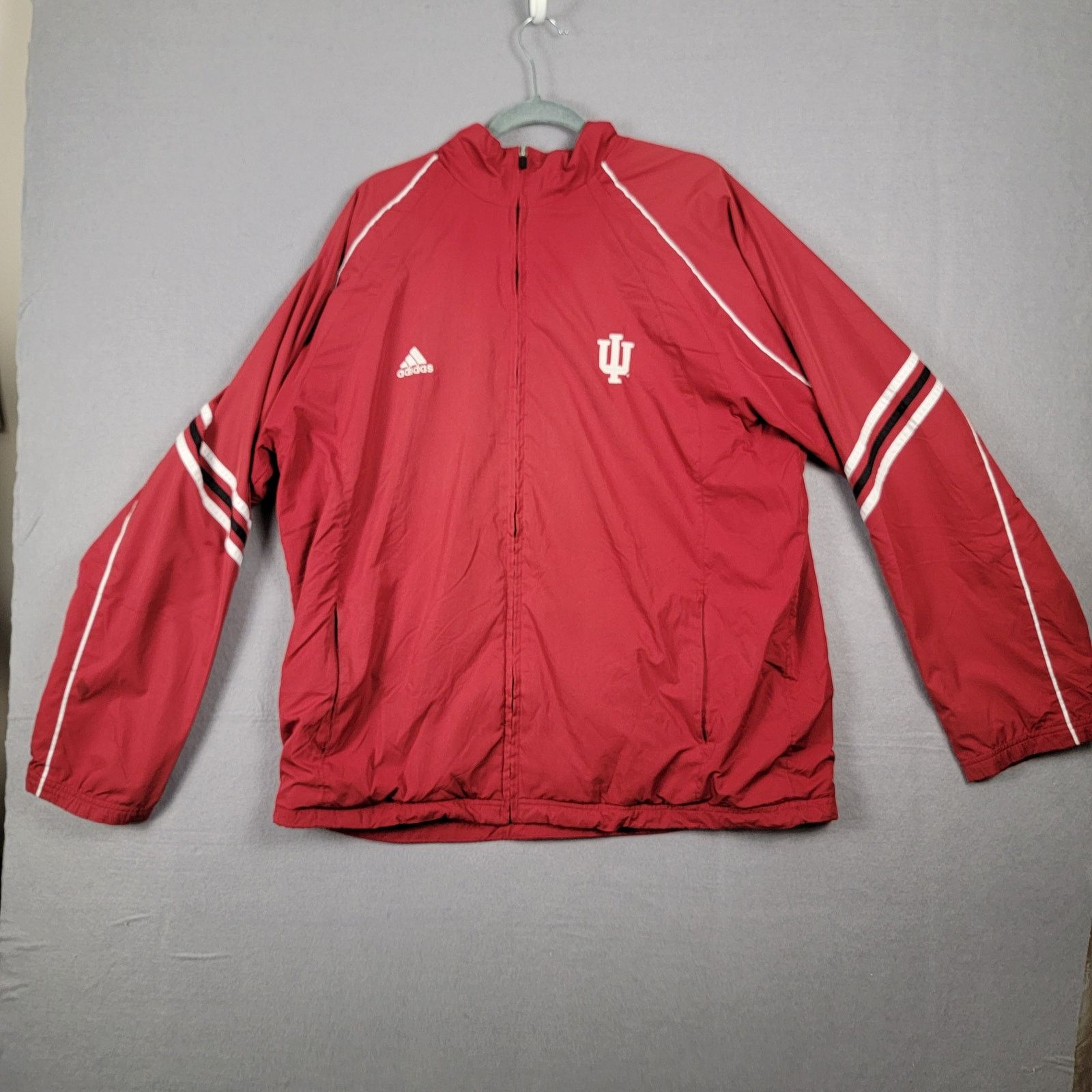 Adidas Indiana Hoosiers Adidas Zip Up Jacket Sz M (027) Size US M / EU 48-50 / 2 - 1 Thumbnail
